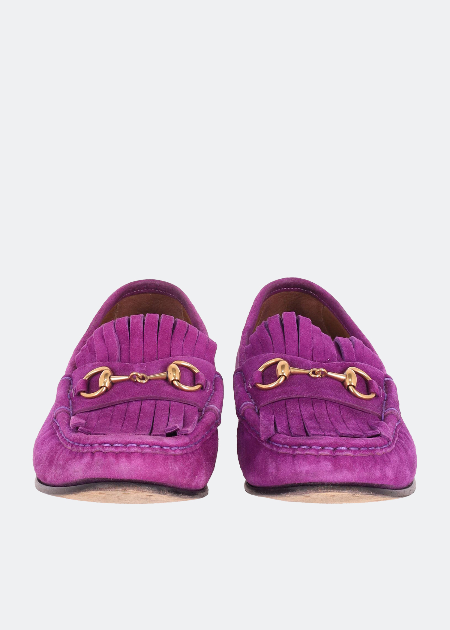 

Horsebit fringe loafers in purple suede