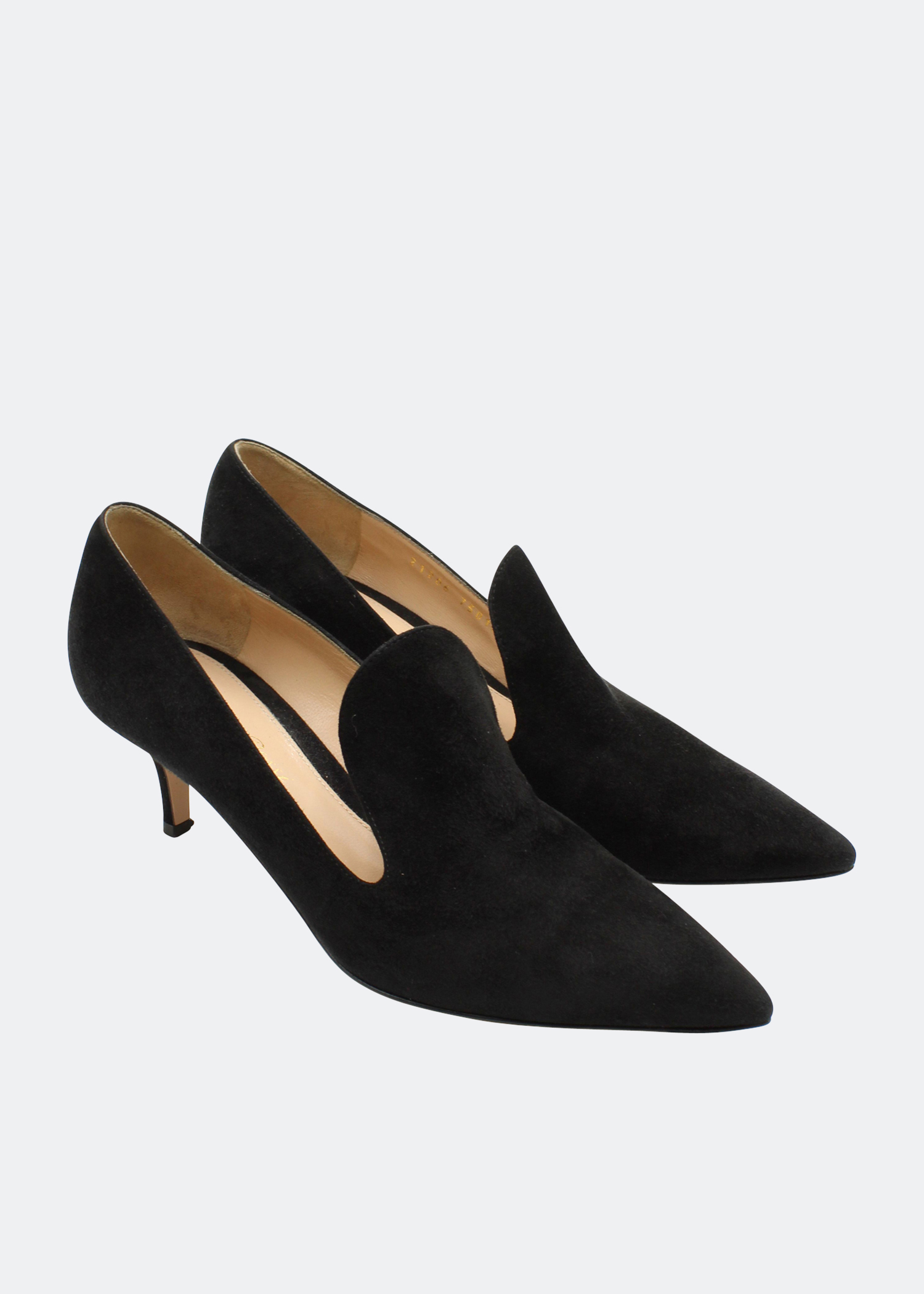 Gianvito rossi black hot sale suede pumps