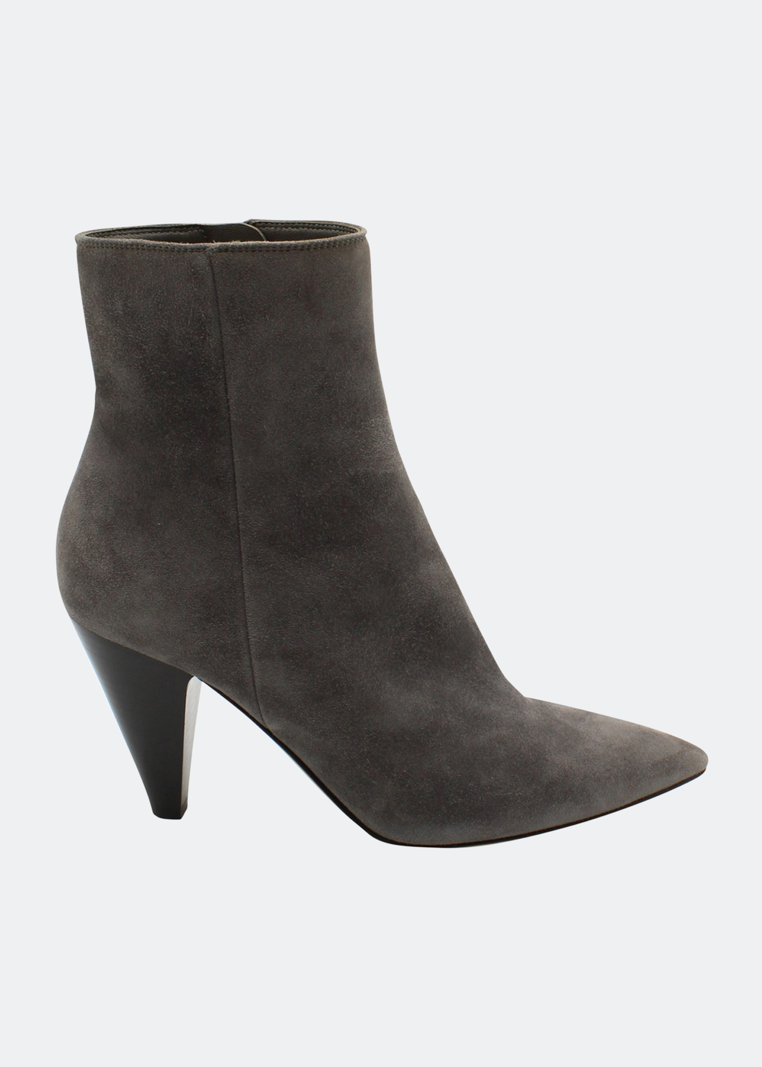 

Gianvito Rossi Pointed Toe Ankle Boots in Grey Suede