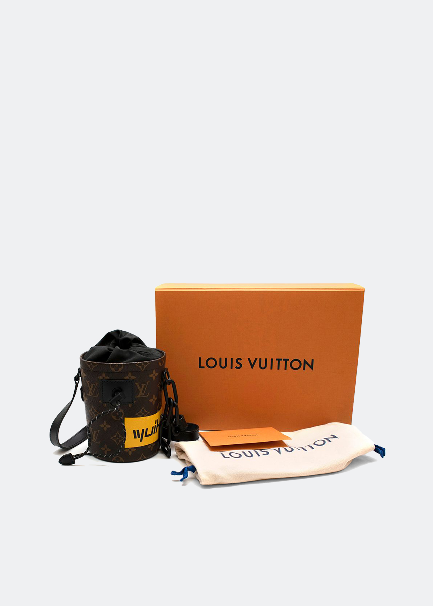 Chalk nano cloth bag Louis Vuitton Ecru in Cloth - 9077265