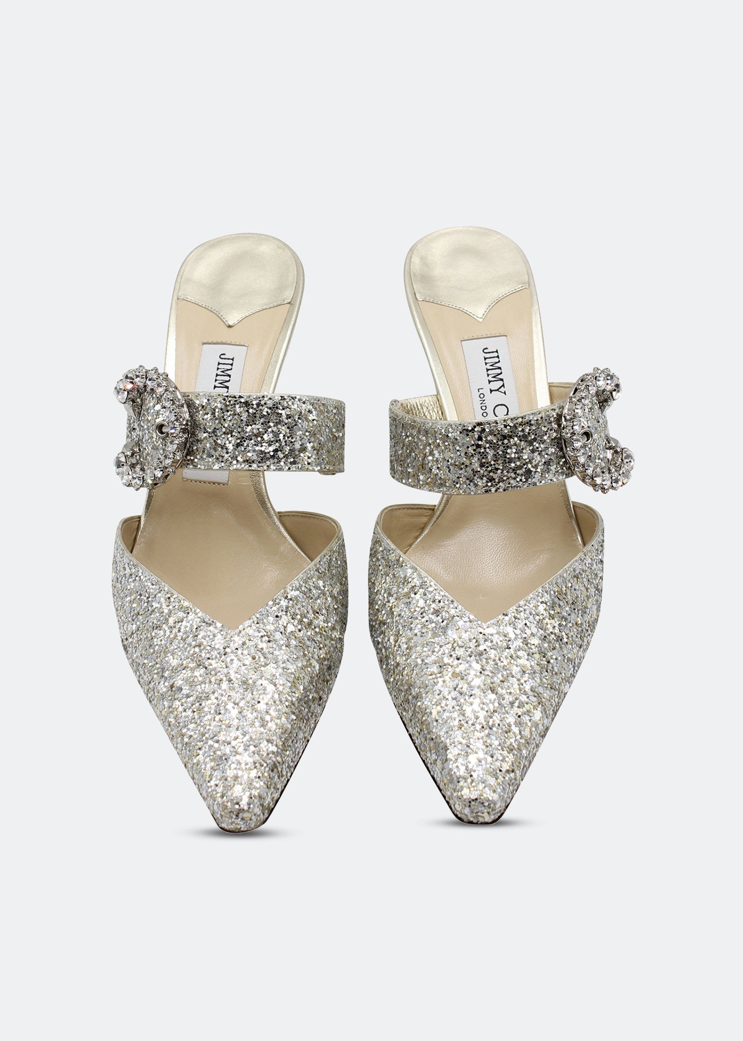 

Marta 90 glitter mules, Silver