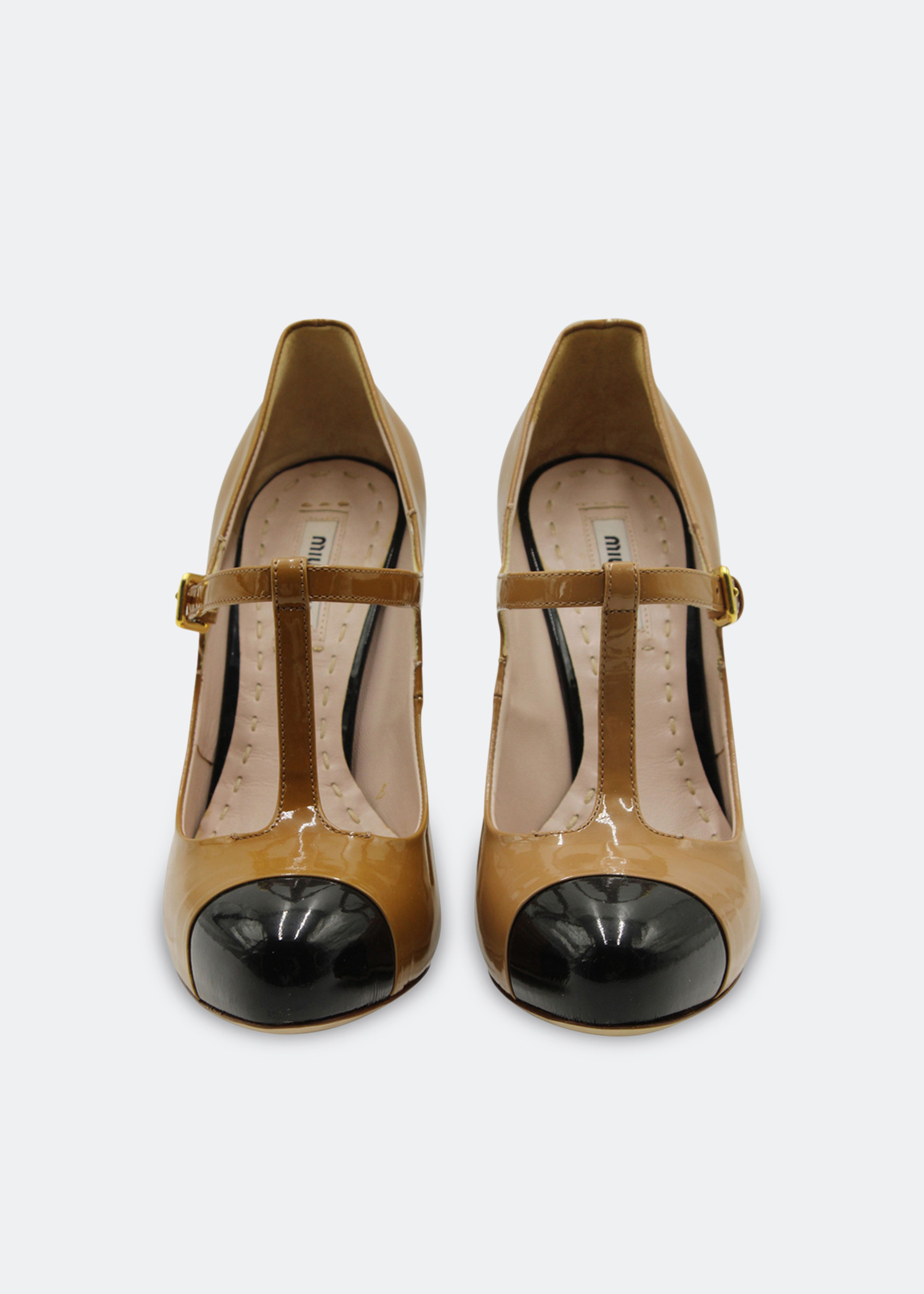 

T-bar Mary Jane pumps, Beige