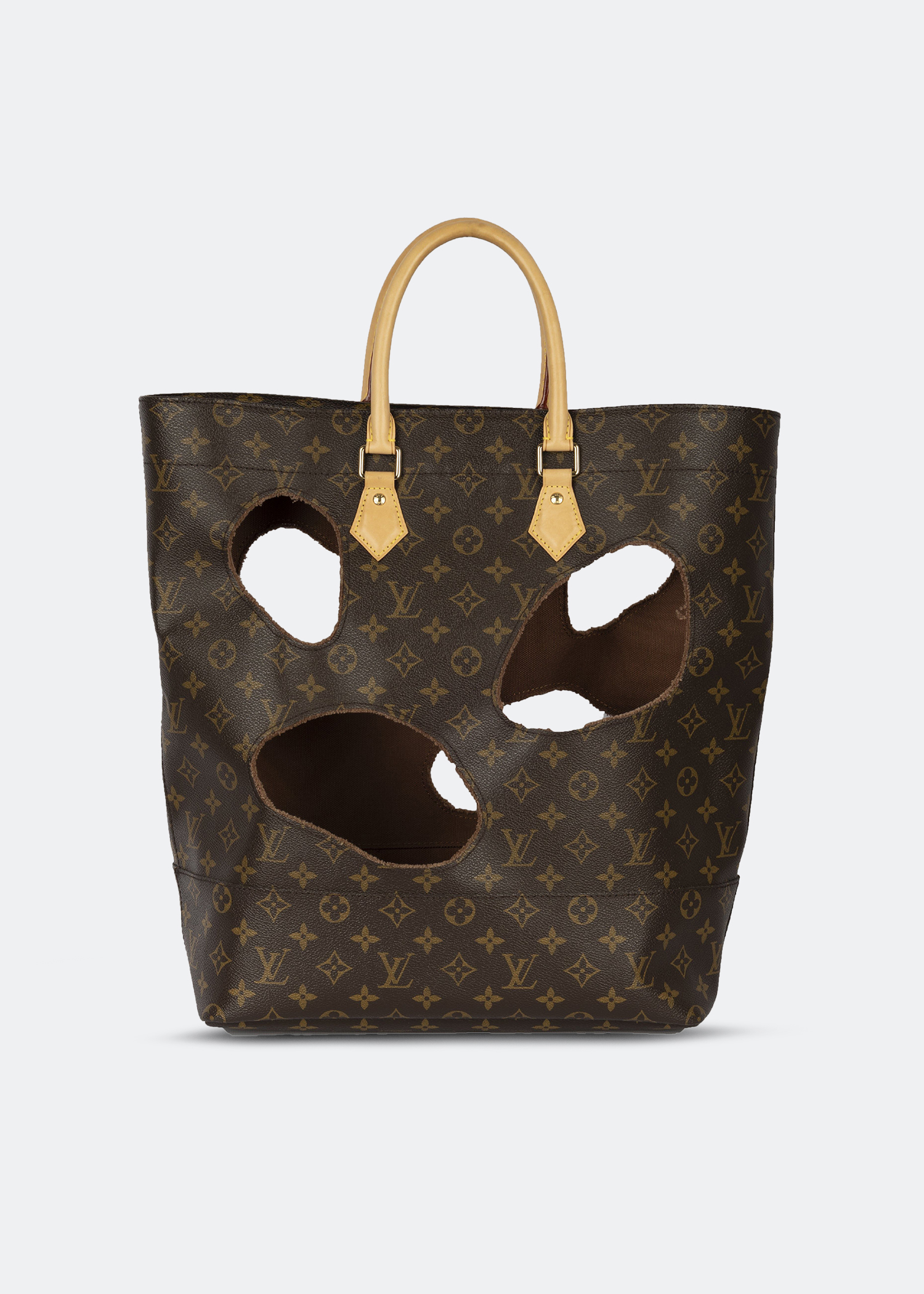 Louis Vuitton x Comme des Garçons 2014 Pre-Owned Burned Holes Monogram Tote Bag - Brown - Size: Regular - Unisex