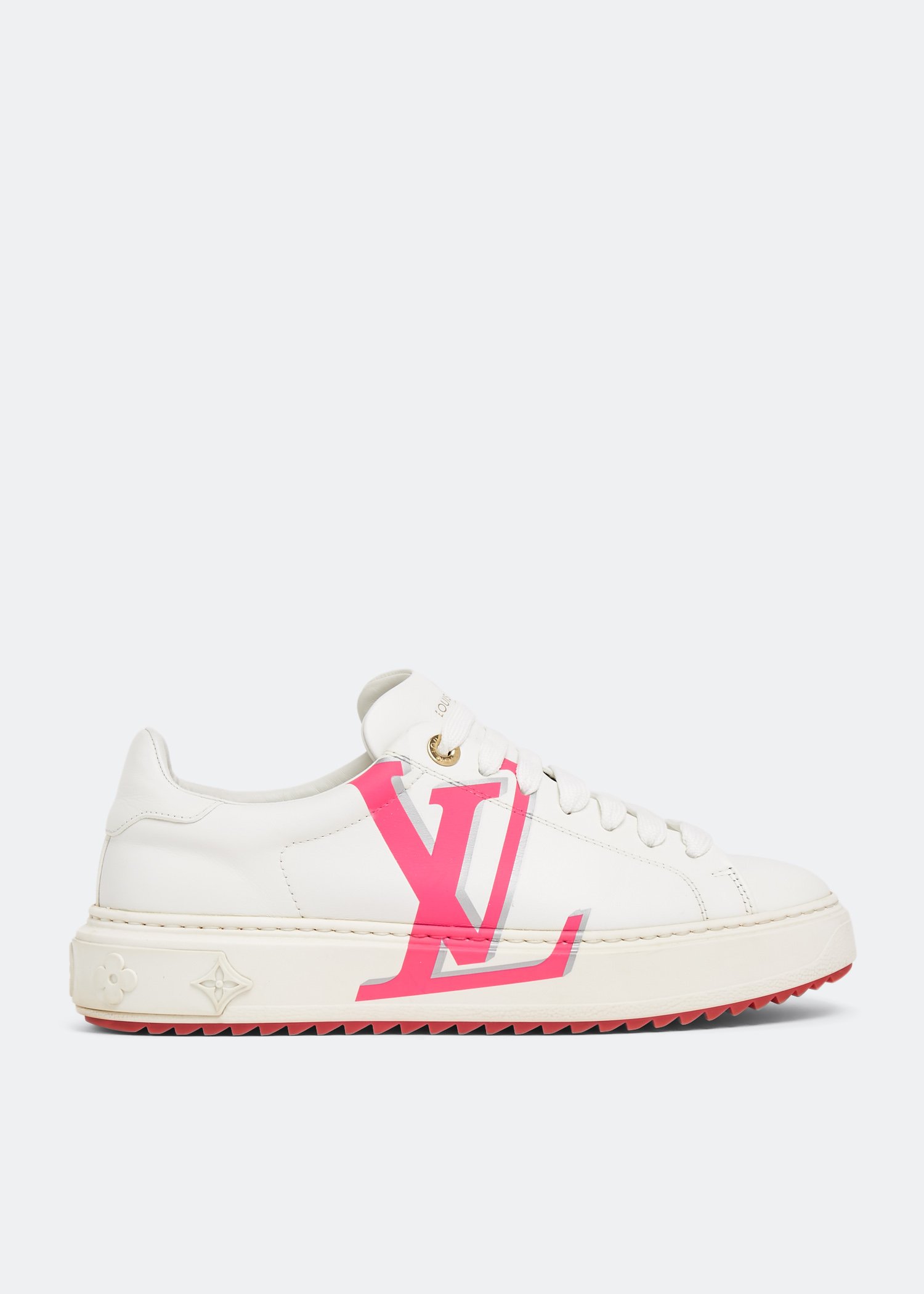 Time out leather trainers Louis Vuitton Pink size 34.5 EU in