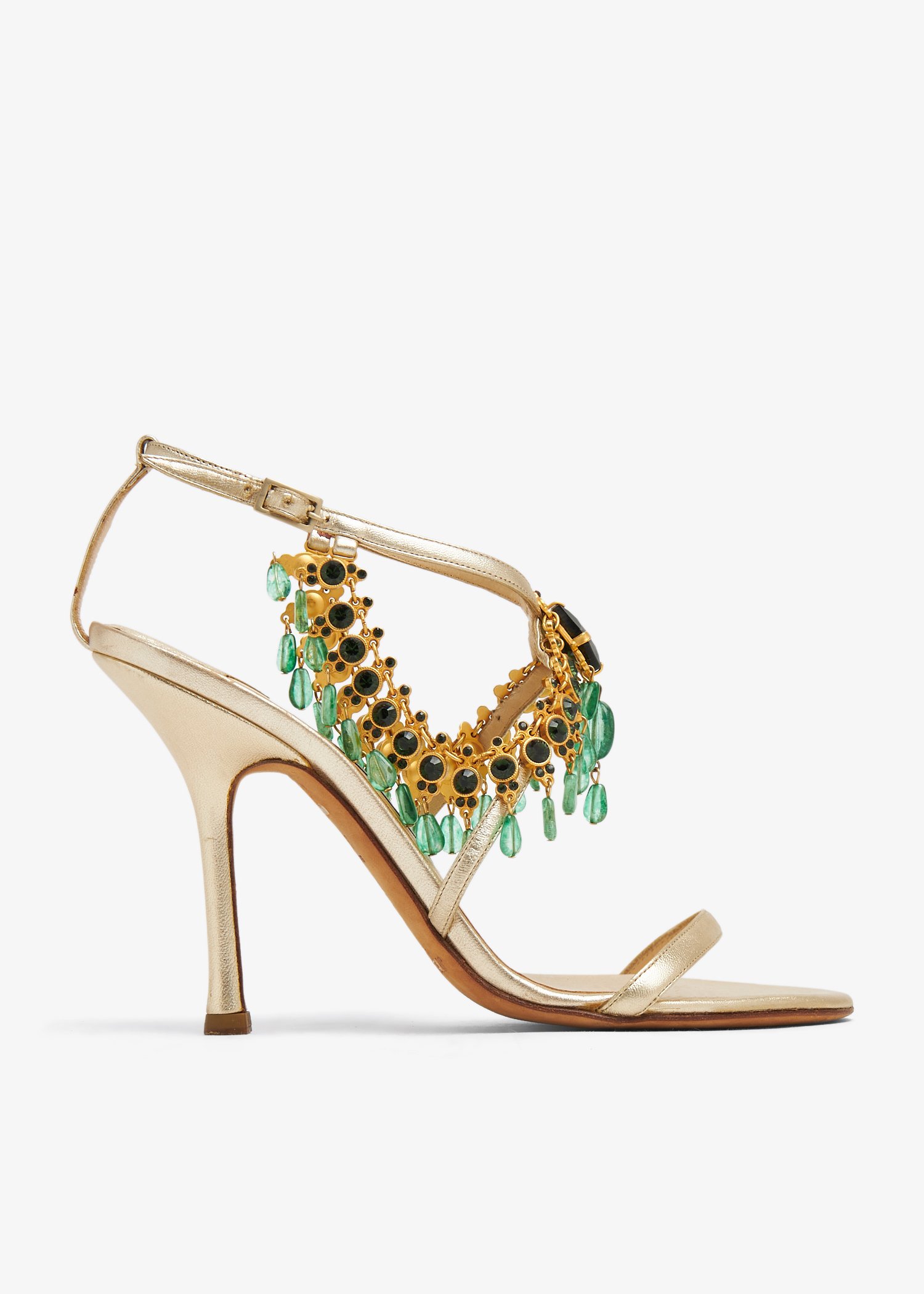 

Crystal-embellished sandals, Gold