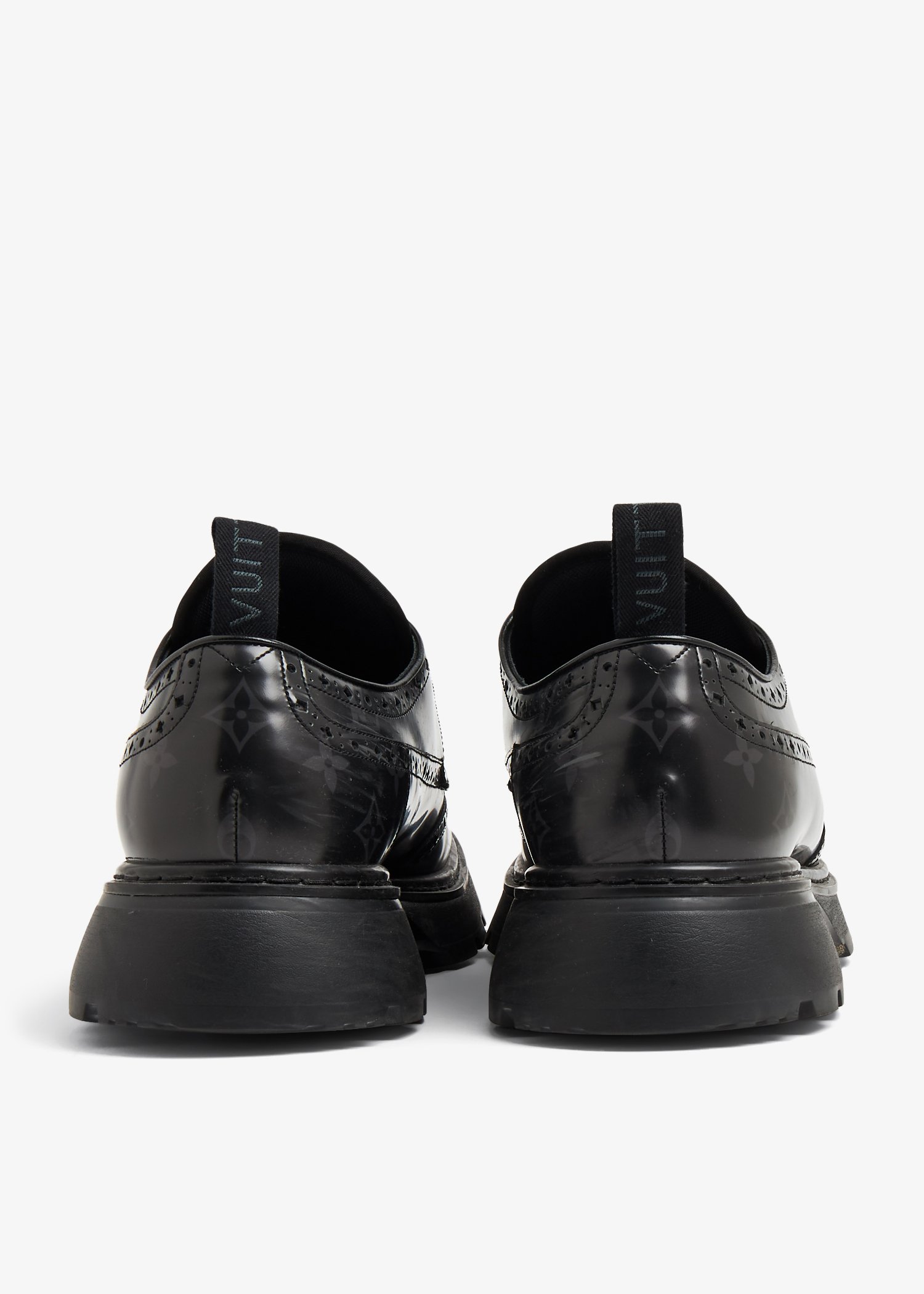 Louis Vuitton Black Leather Velcro Strap Derby Size 40.5 - ShopStyle  Lace-up Shoes