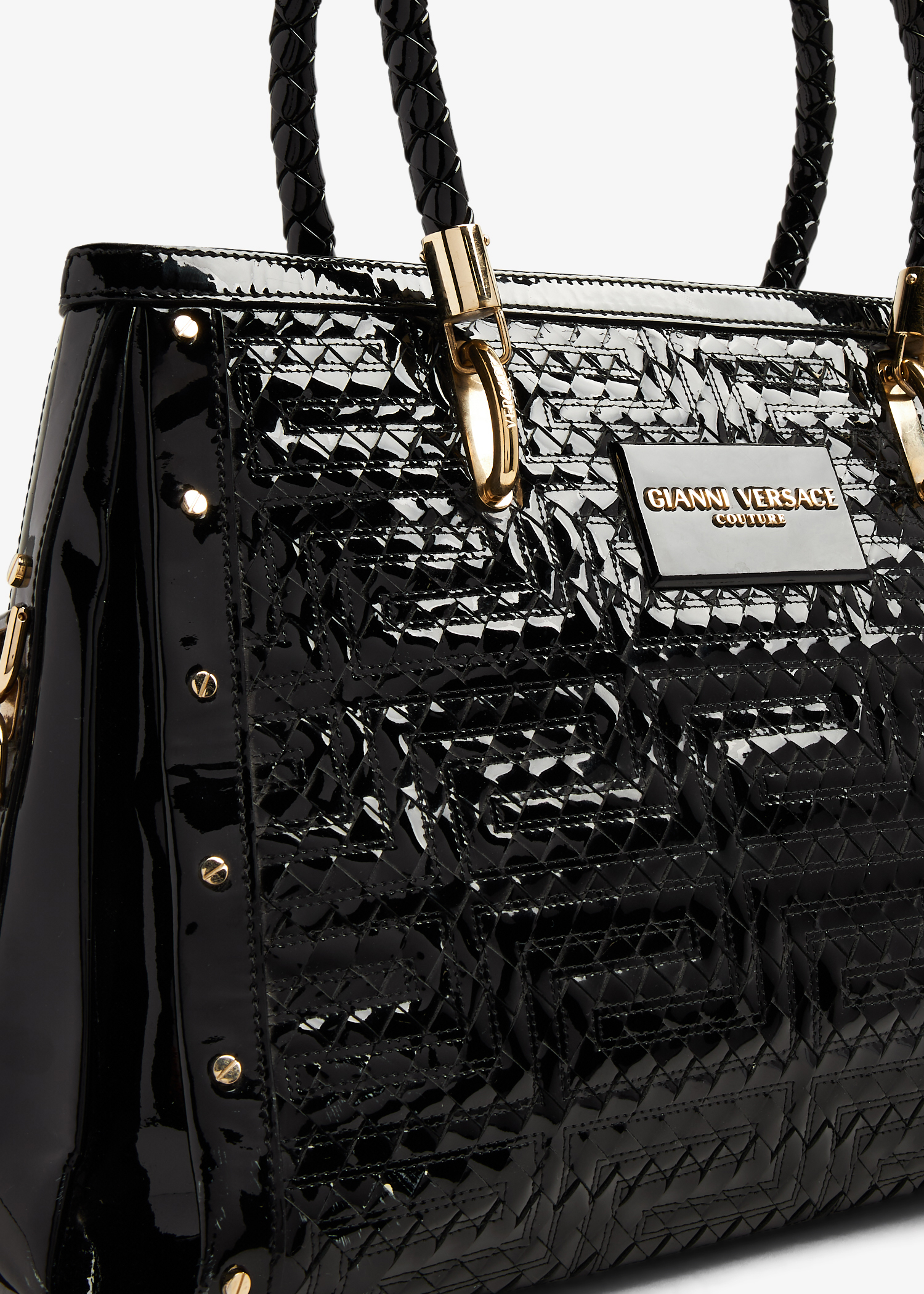 Versace Pre-Loved Gianni Versace woven studded bag for Women