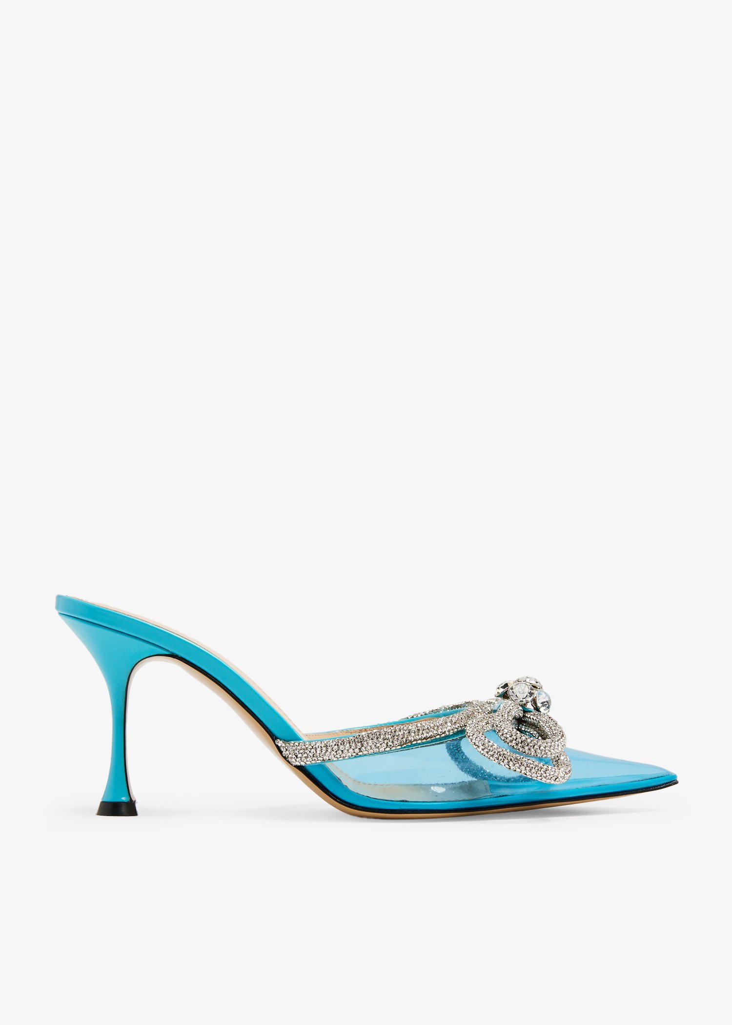 

Double bow mules, Blue