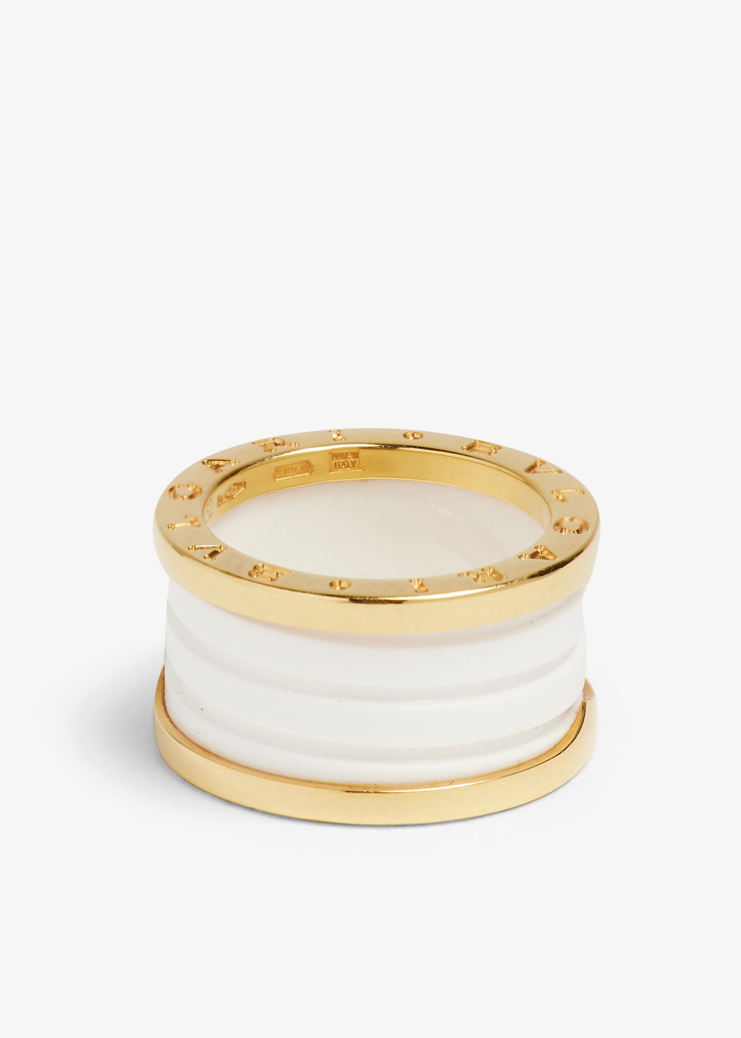 Bvlgari ring white top ceramic