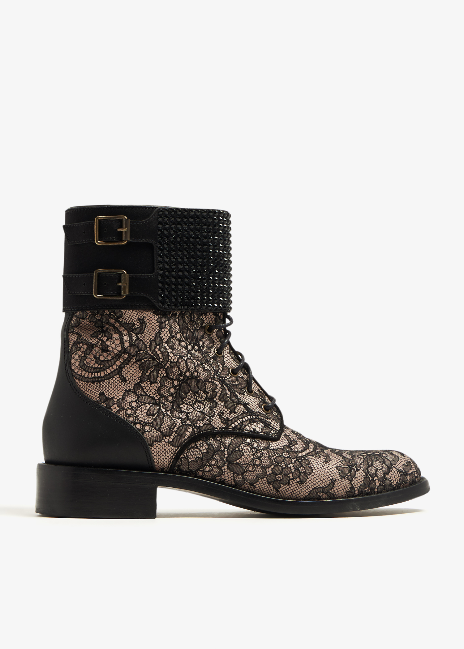 

Lace combat boots, Black