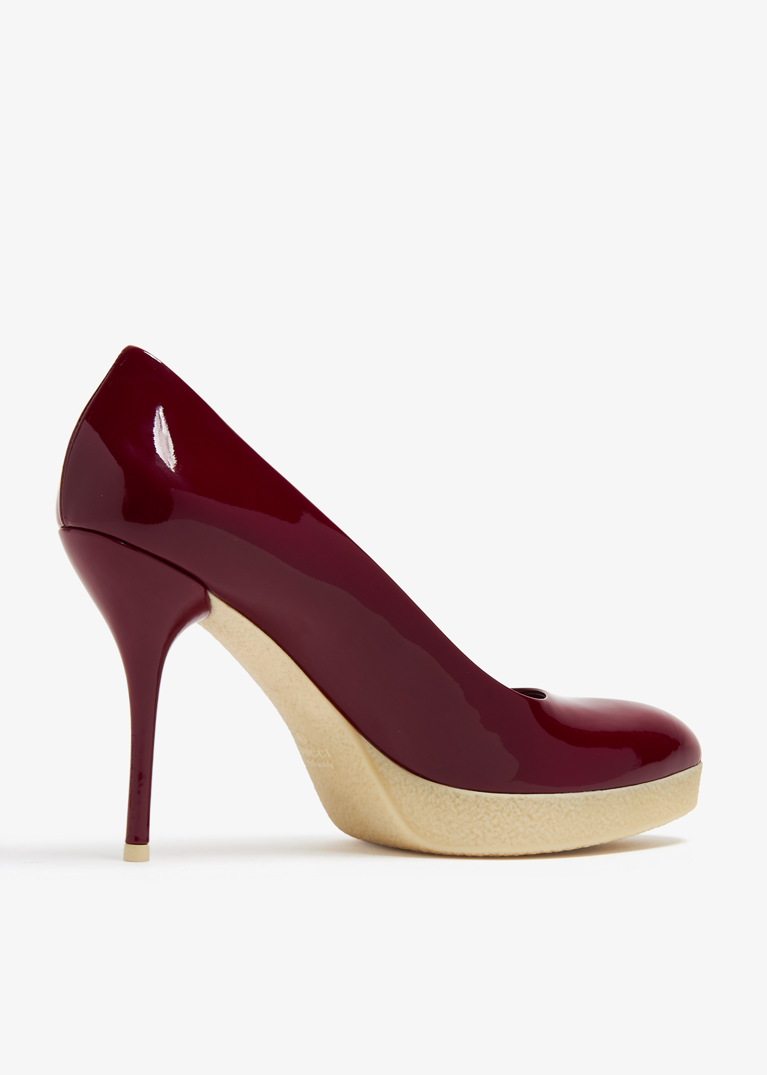 Burgundy patent shop leather pumps