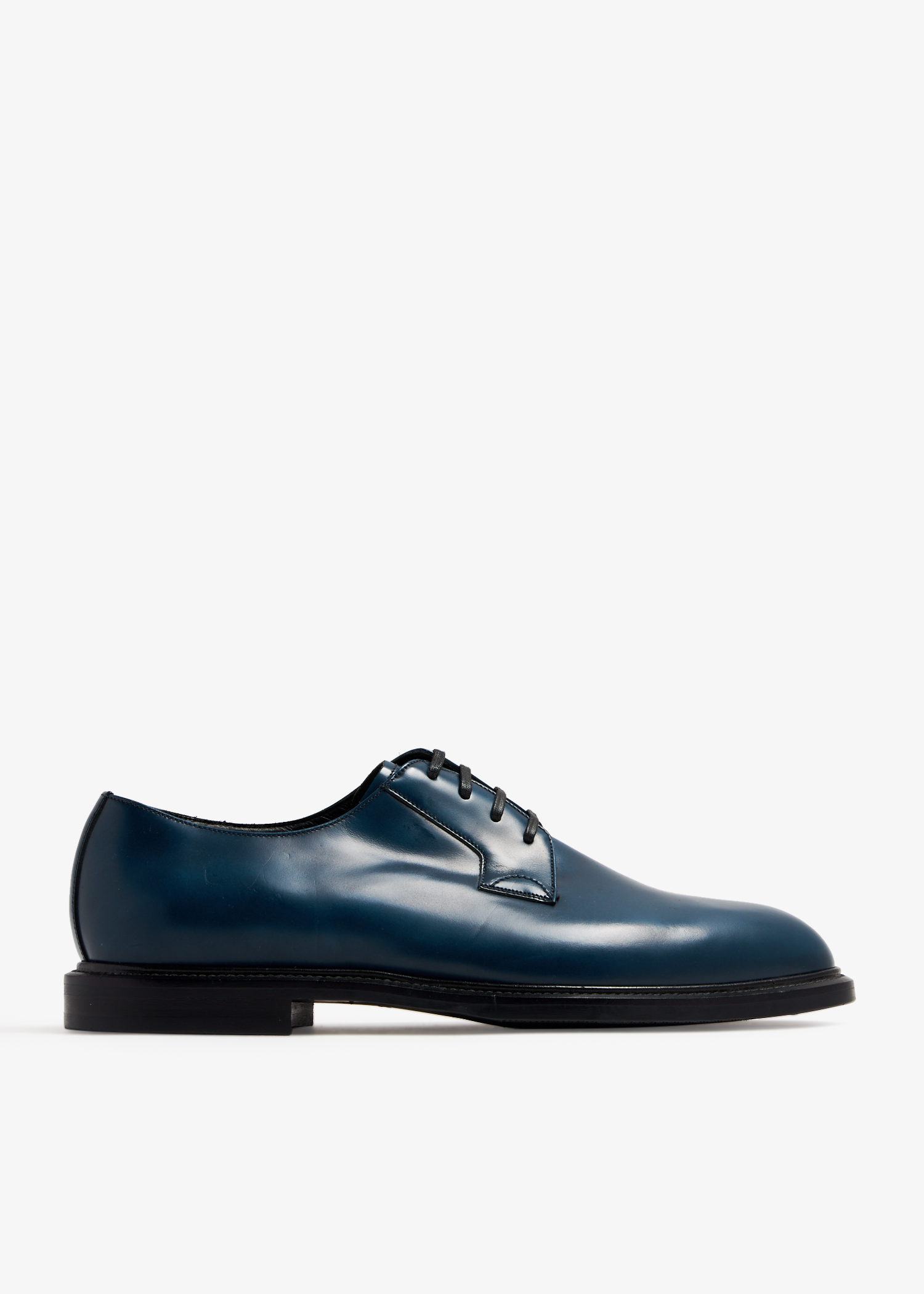 

Leather Derby lace-up shoes, Blue