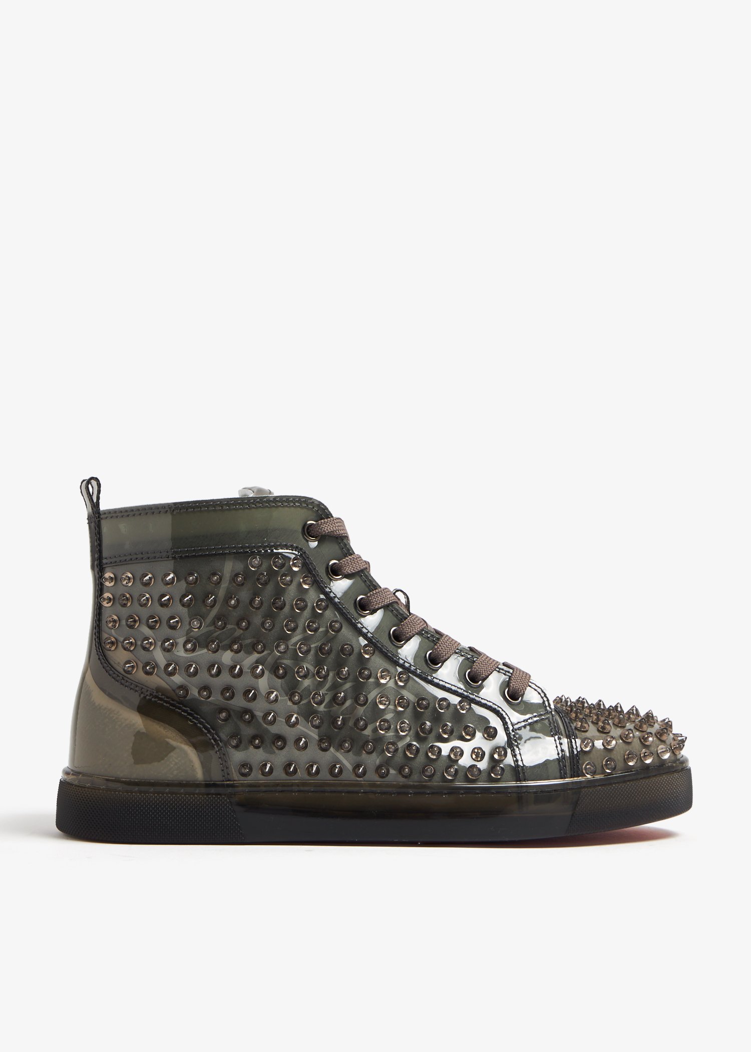 Grey high top louboutin hotsell