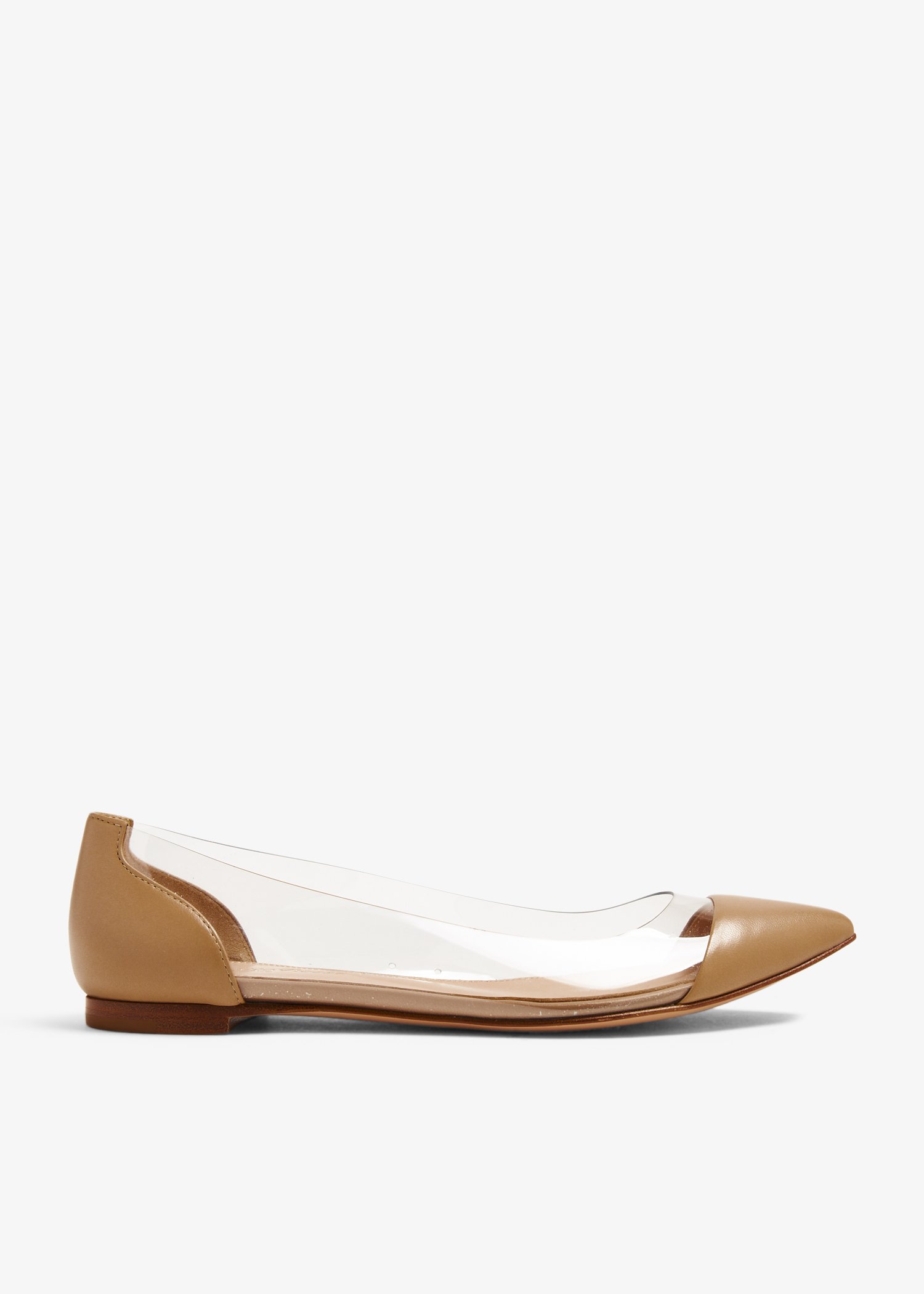 

Plexi ballerinas, Beige