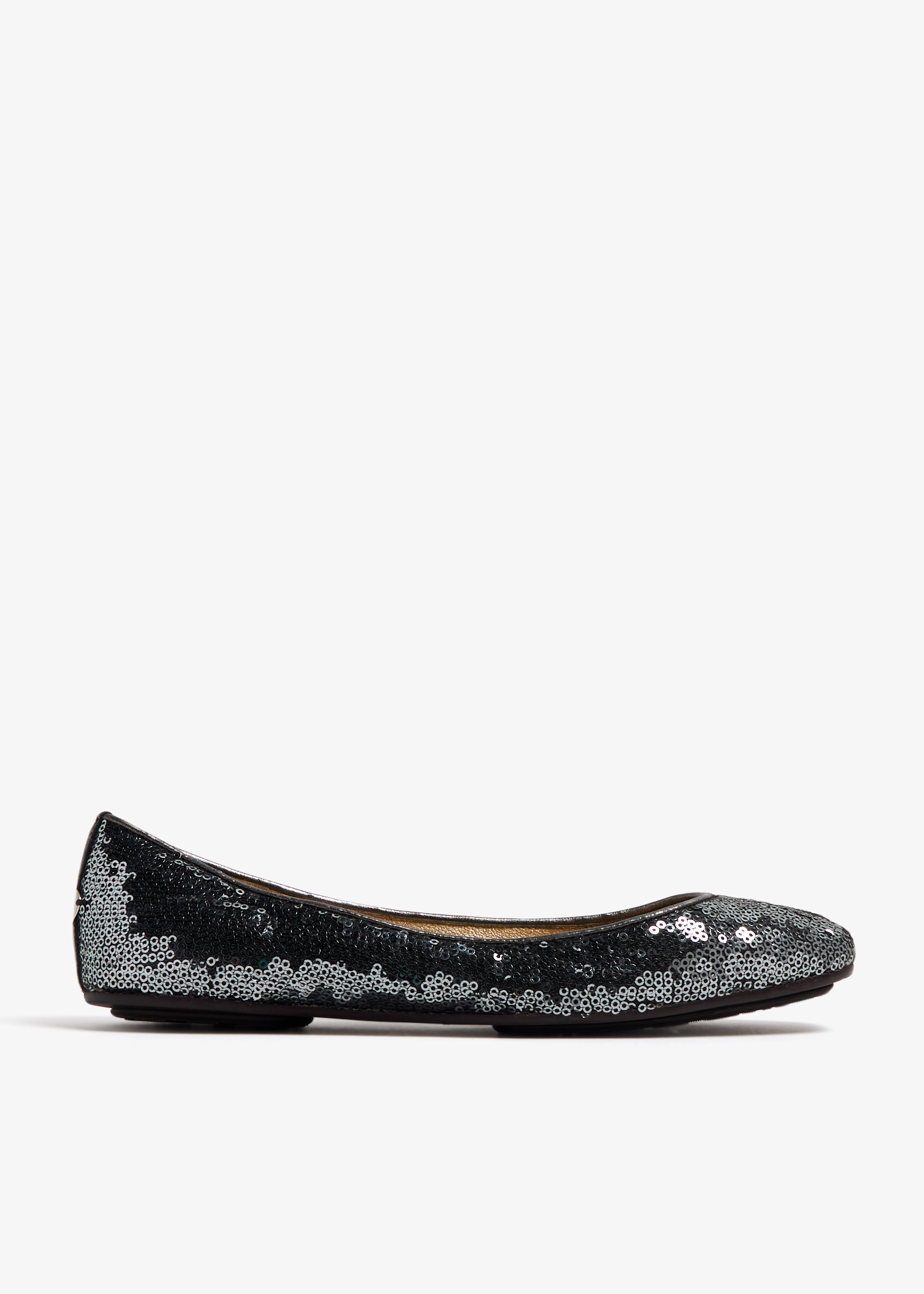 

Sequin ballet flats, Black