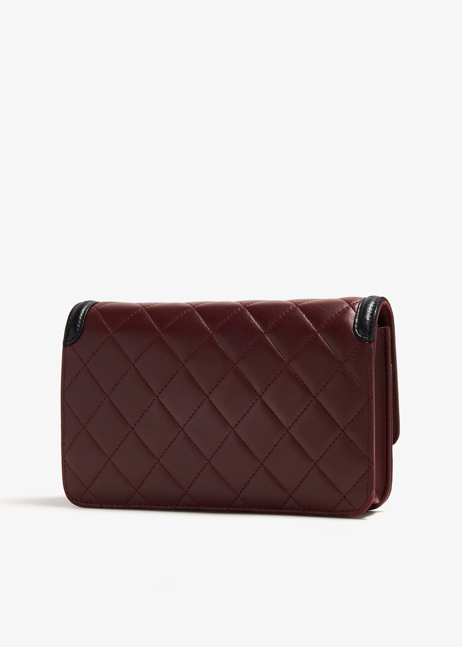 Chanel wallet discount on chain burgundy