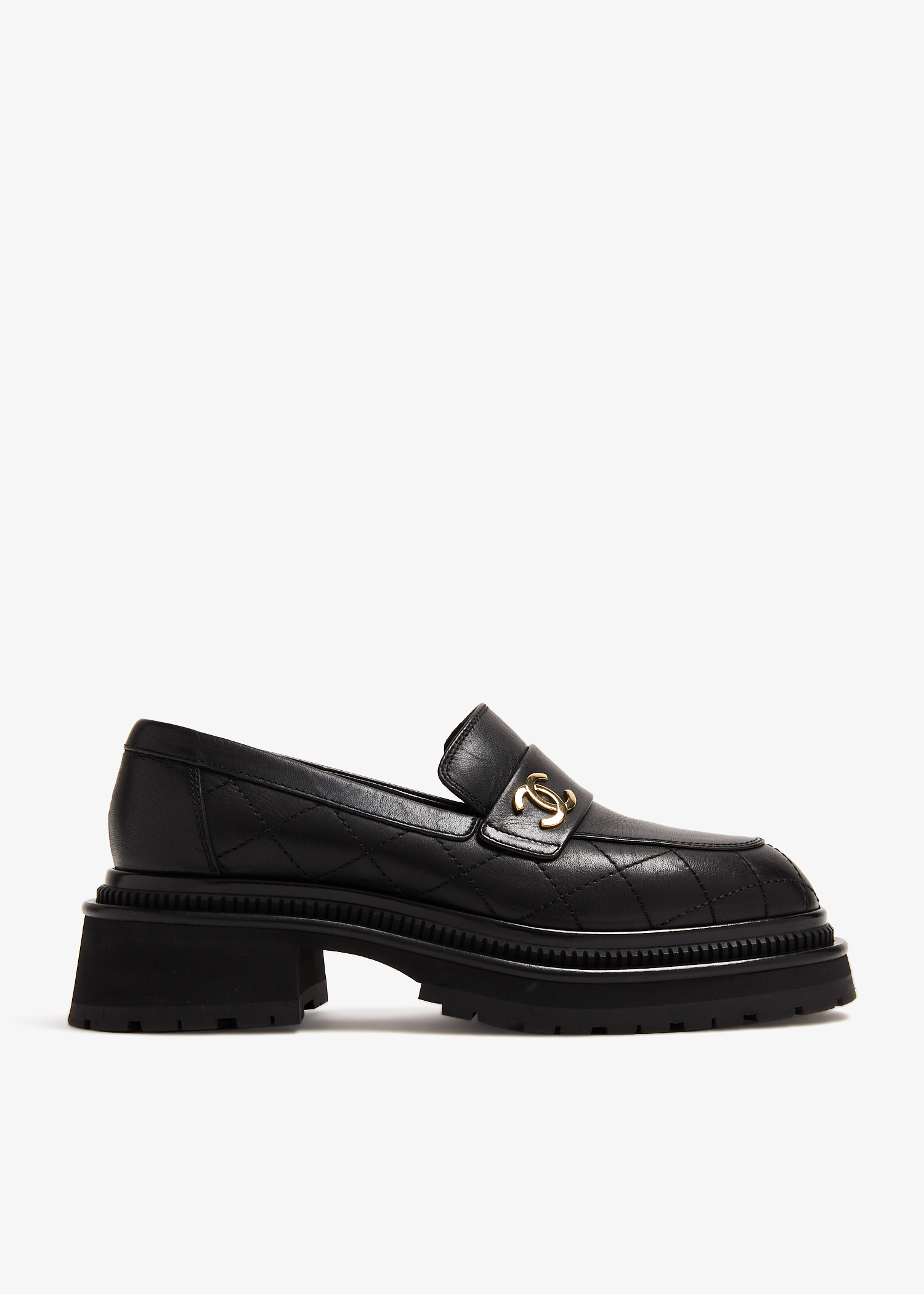 

CC Quilted platform loafers, Black