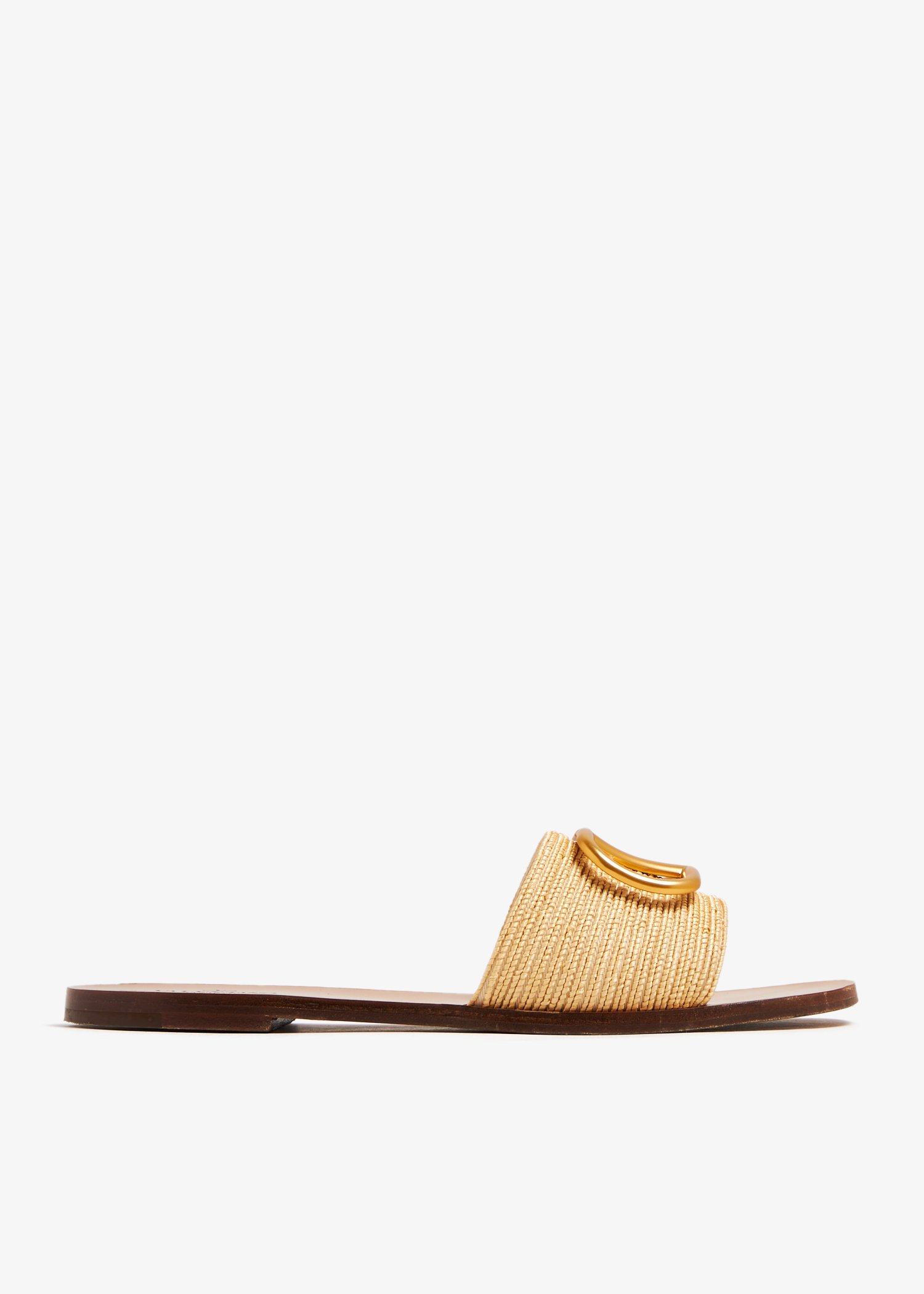 

VLogo Signature slide sandals, Beige