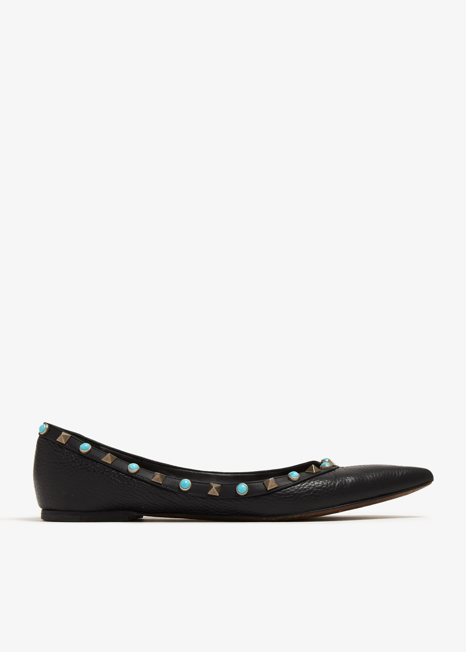 

Rockstud ballet flats, Black