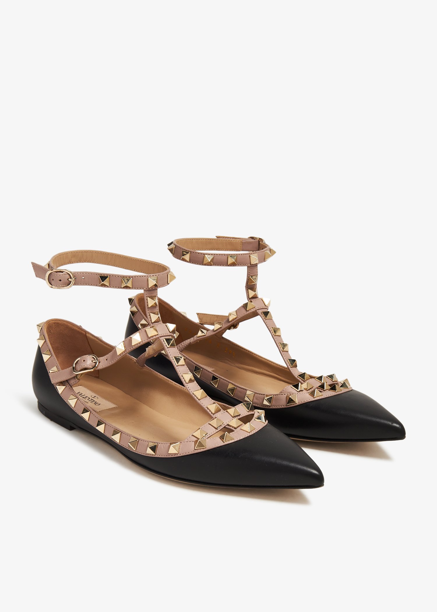 

Rockstud ballerinas, Black