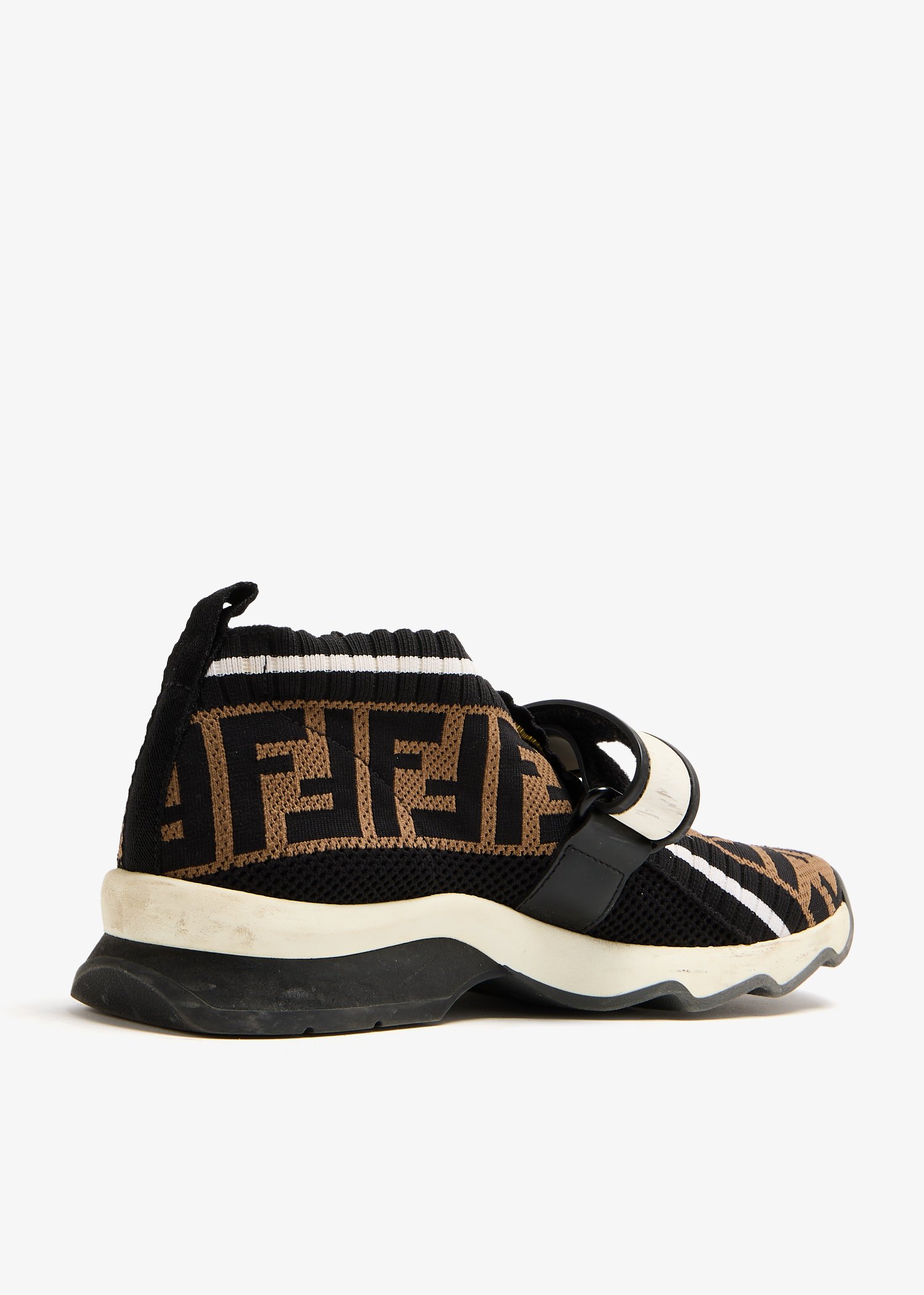 Fendi Pre Loved FF sock sneakers for Women Black in KSA Level Shoes