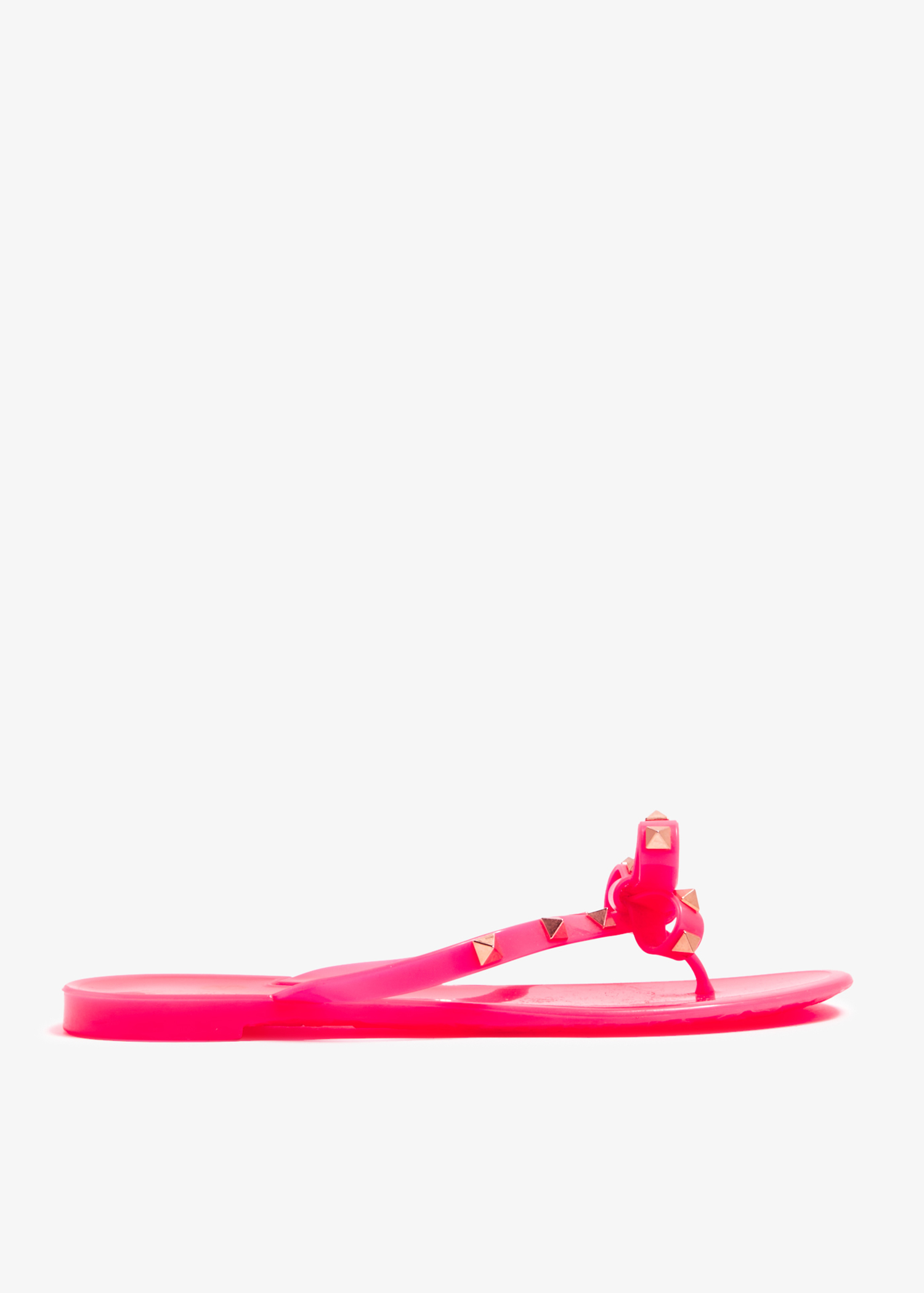 

Rockstud Bow thong sandals, Pink