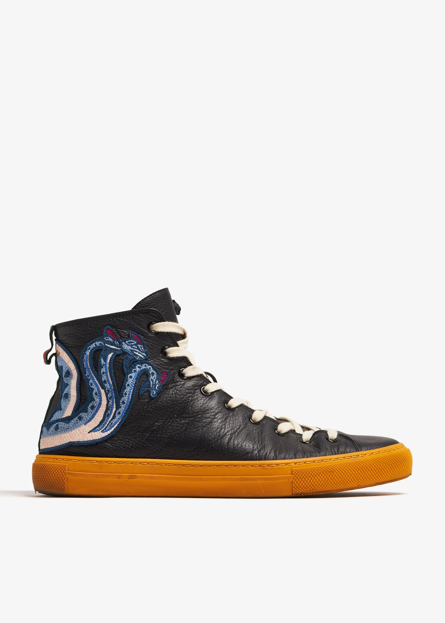 

Major dragon-embroidered high-top sneakers, Black