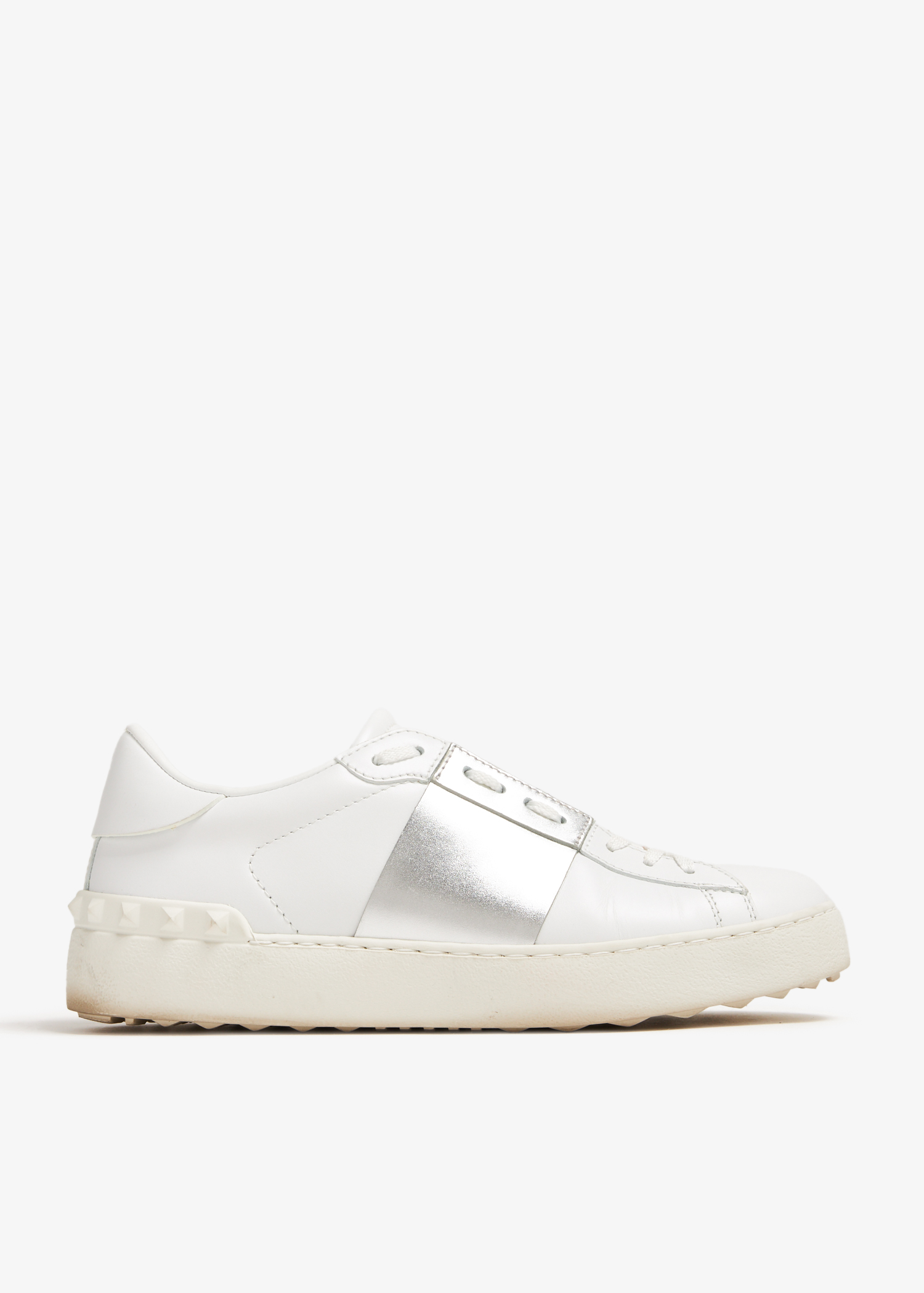 

Rockstud open sneakers, White