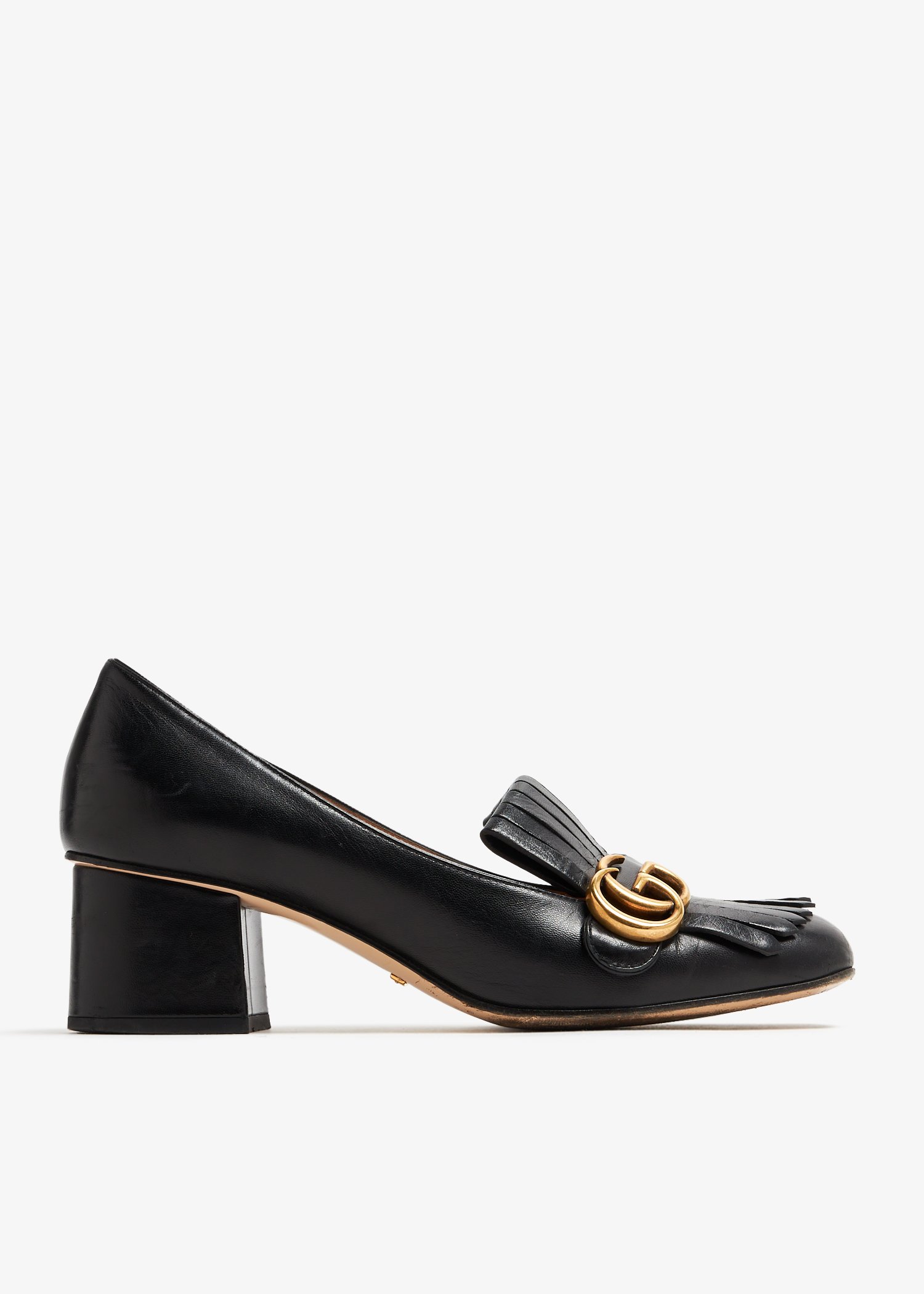 

GG Marmont fringe pumps, Black