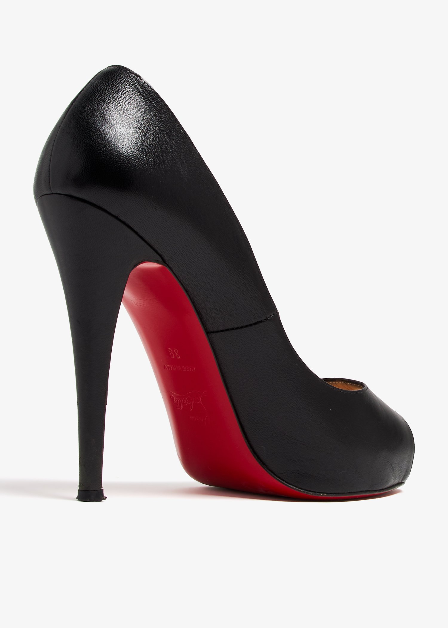 Christian Louboutin Pre Loved Peep Toe platform pumps for Women Black in Kuwait Level Shoes