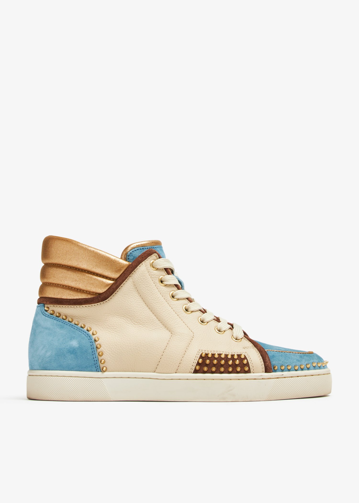 

Spike high-top sneakers, Beige