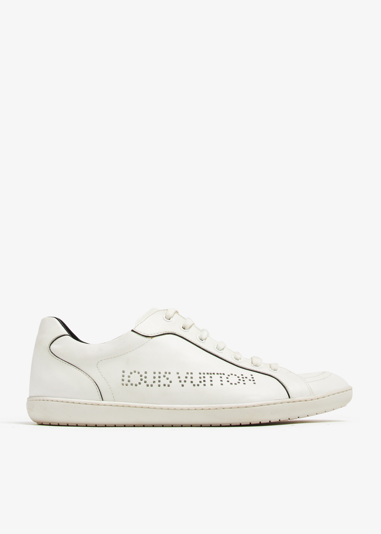 

Perforated logo sneakers, White