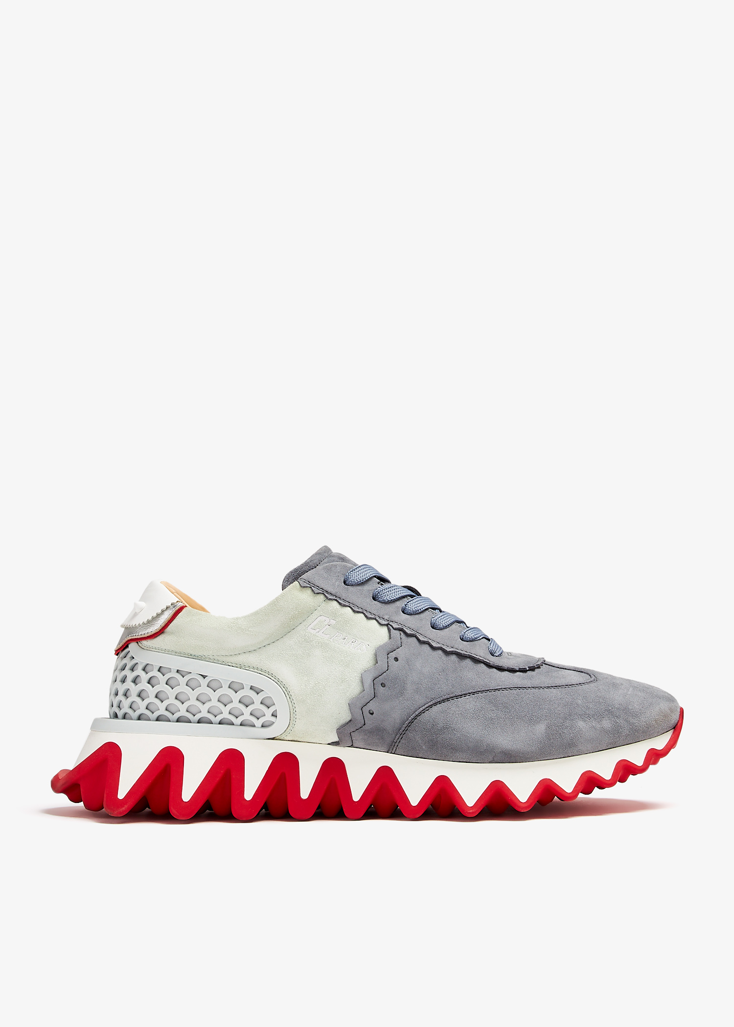 Louboutin shoes grey hotsell