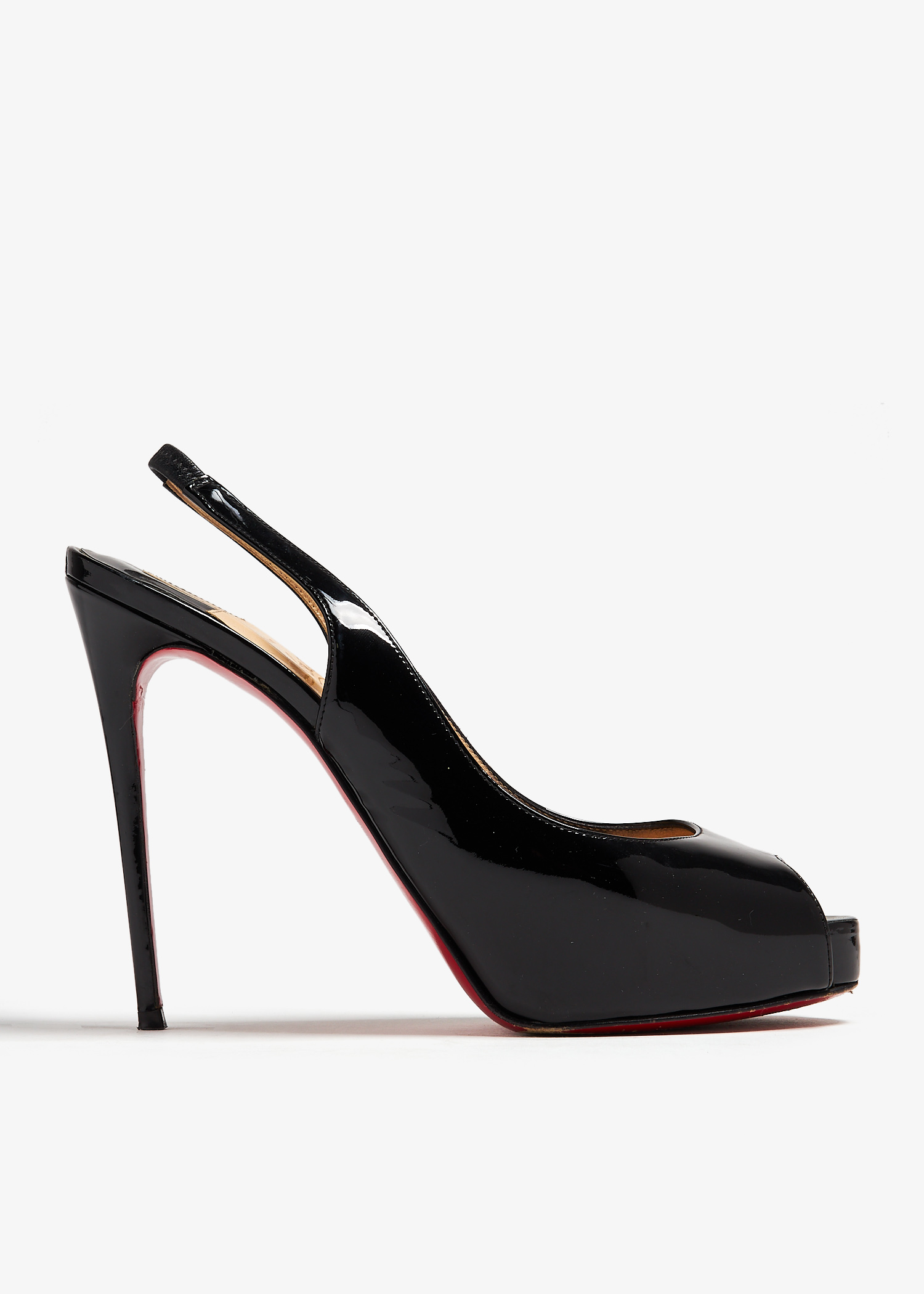 Christian Louboutin Pre Loved Private Number Sling 120 pumps for Women Black in UAE Level Shoes