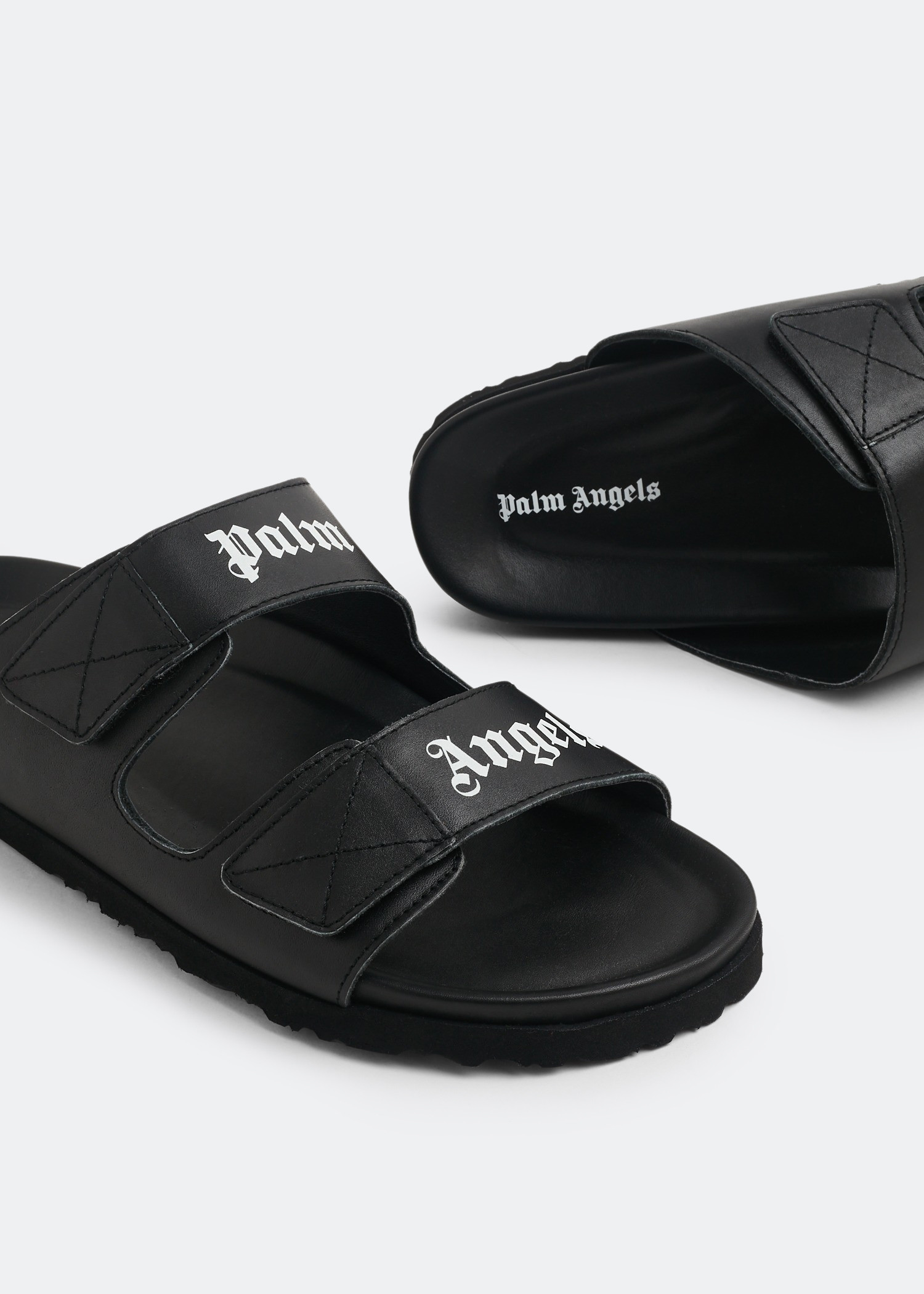 Palm Angels Logo sandals for Men Black in UAE Level Shoes