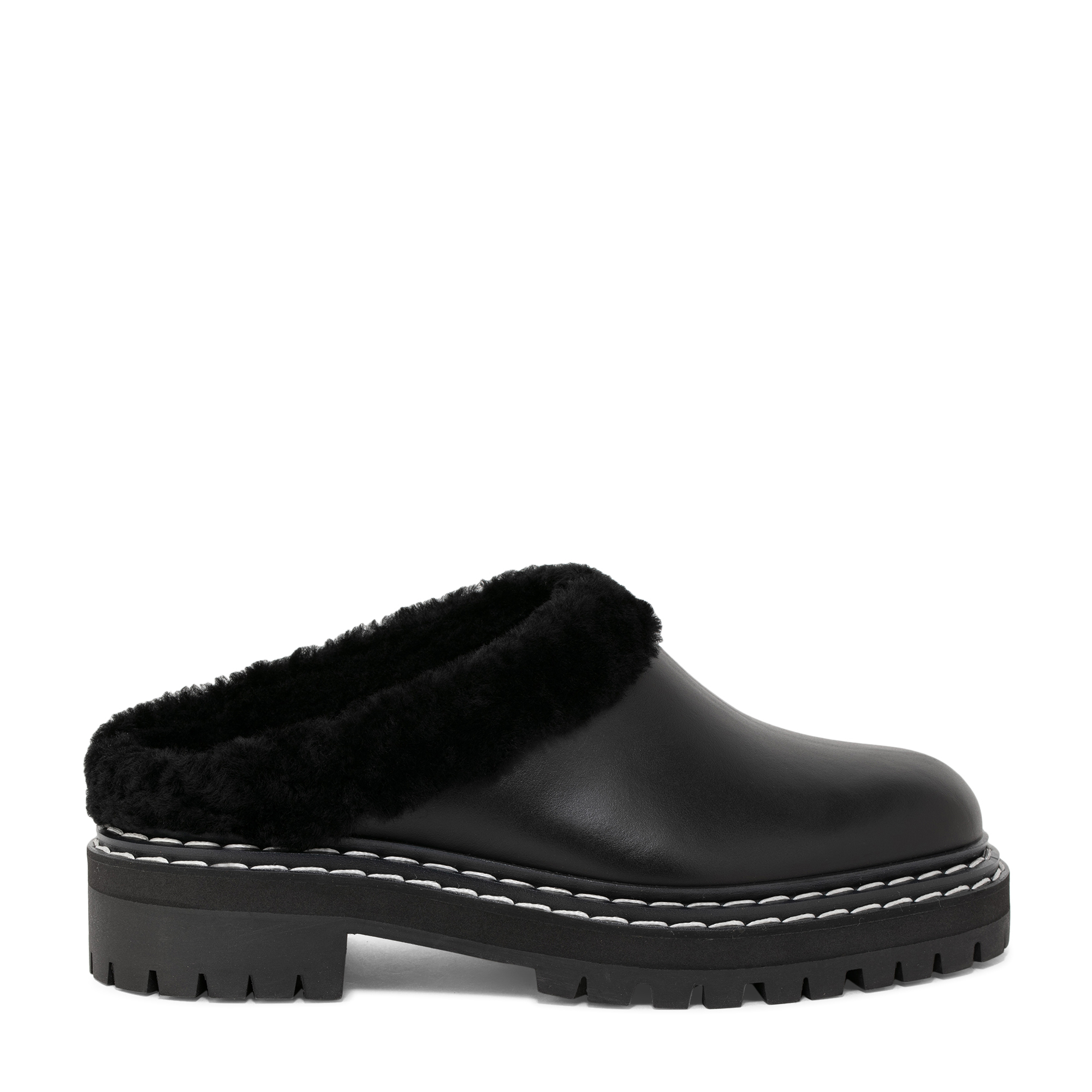 Proenza Schouler Shearling Lug Sole mules for Women Black in UAE