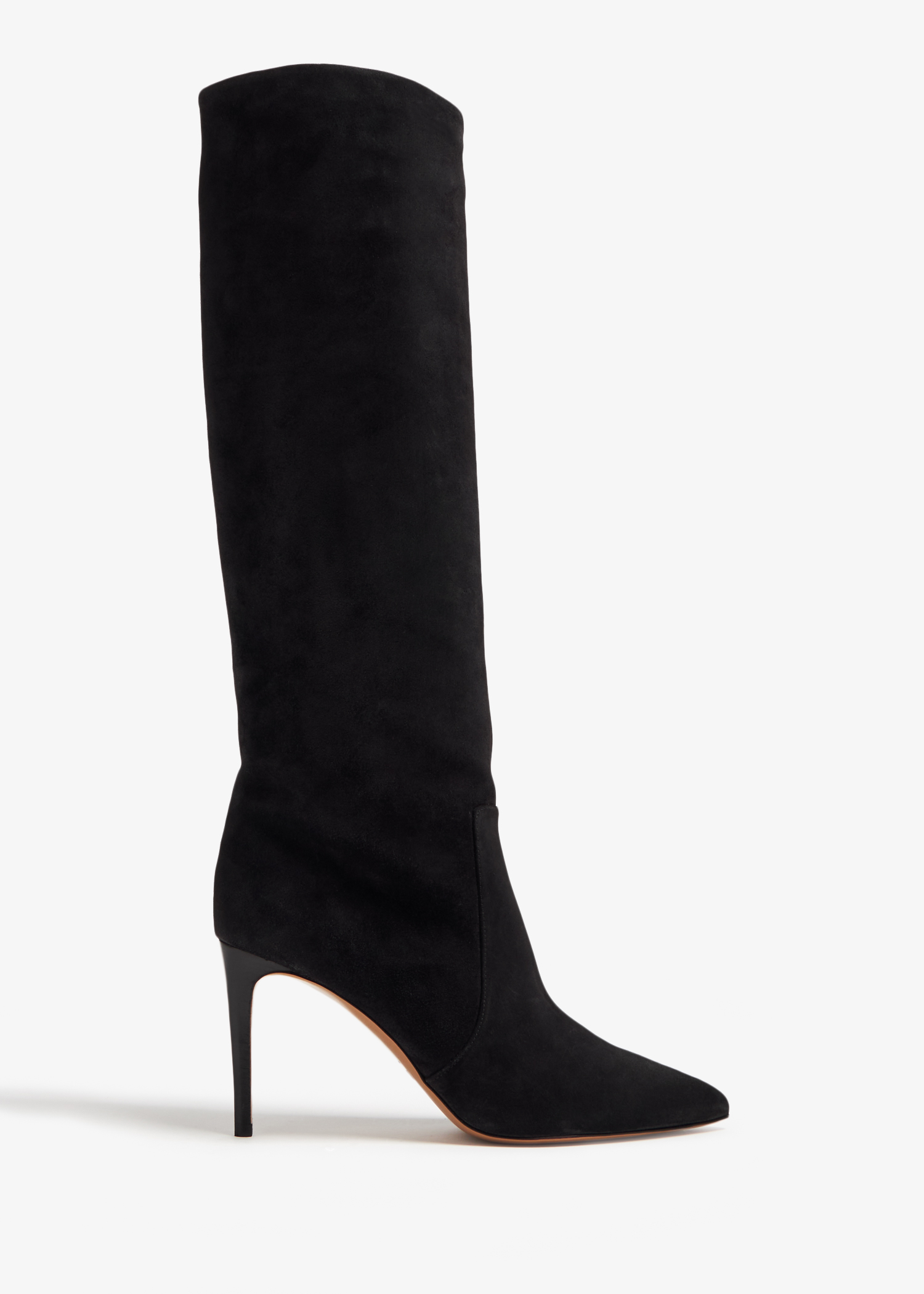 

Suede stiletto boots, Black