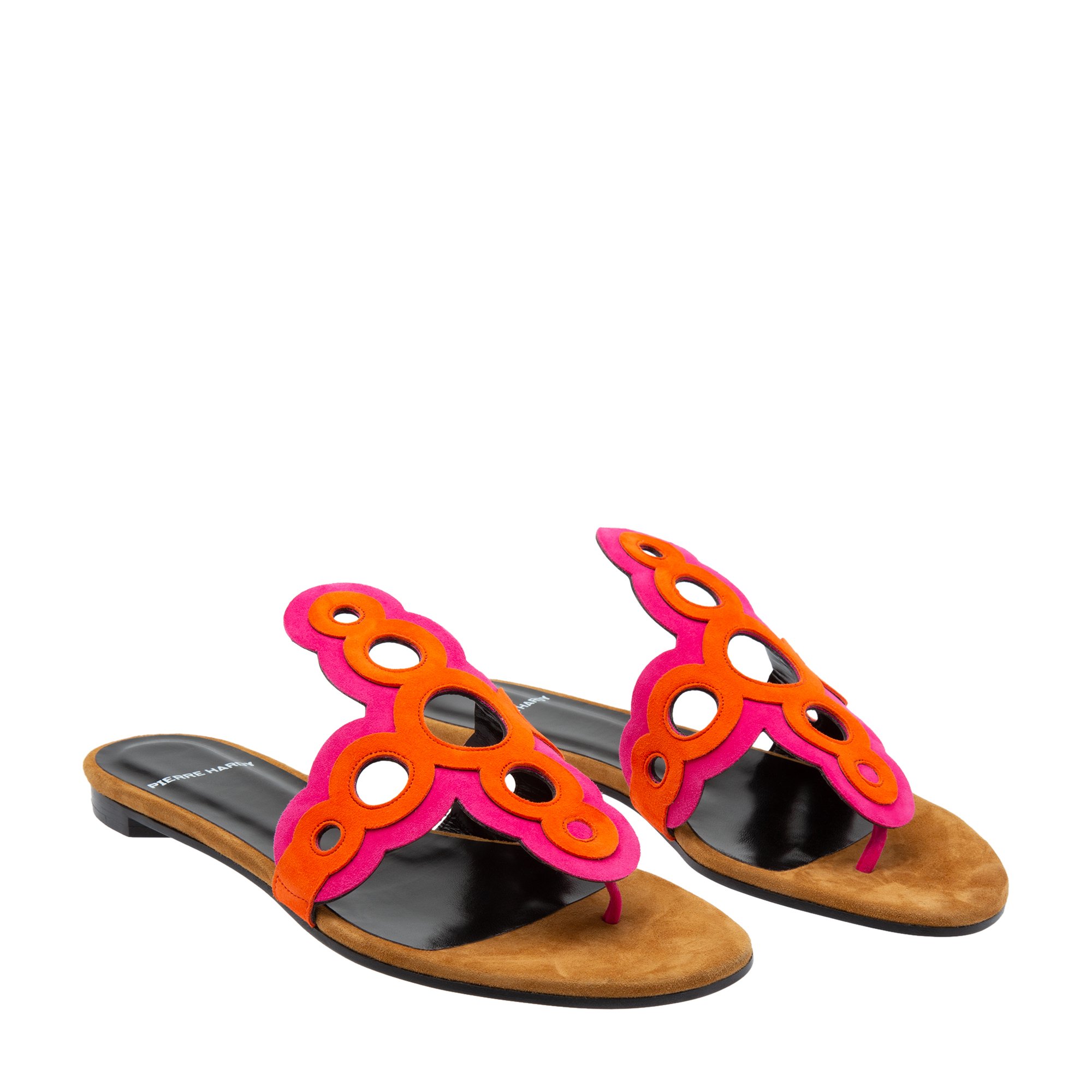 

Suede sandals, Multi-coloured