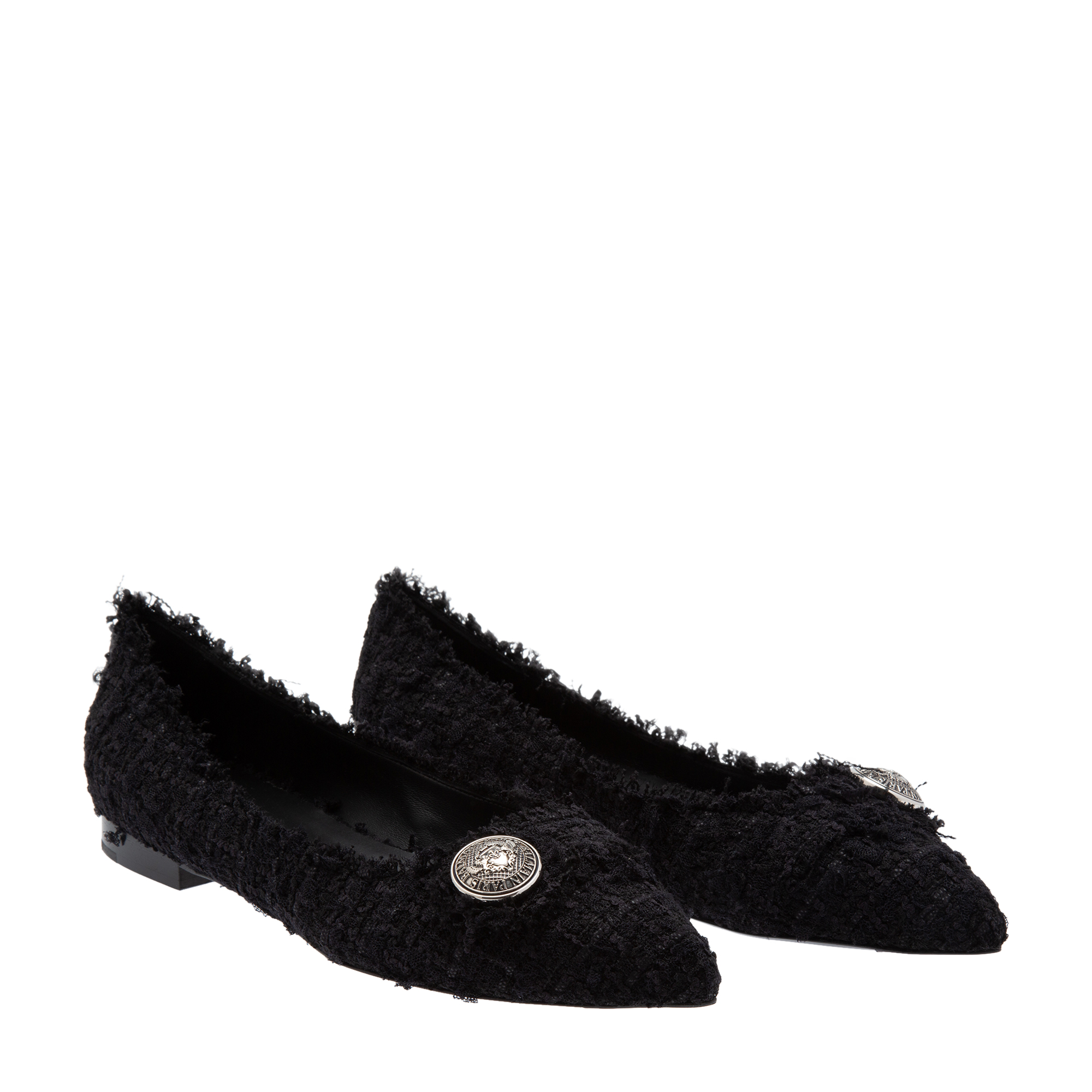 

Point-toe flats, Black