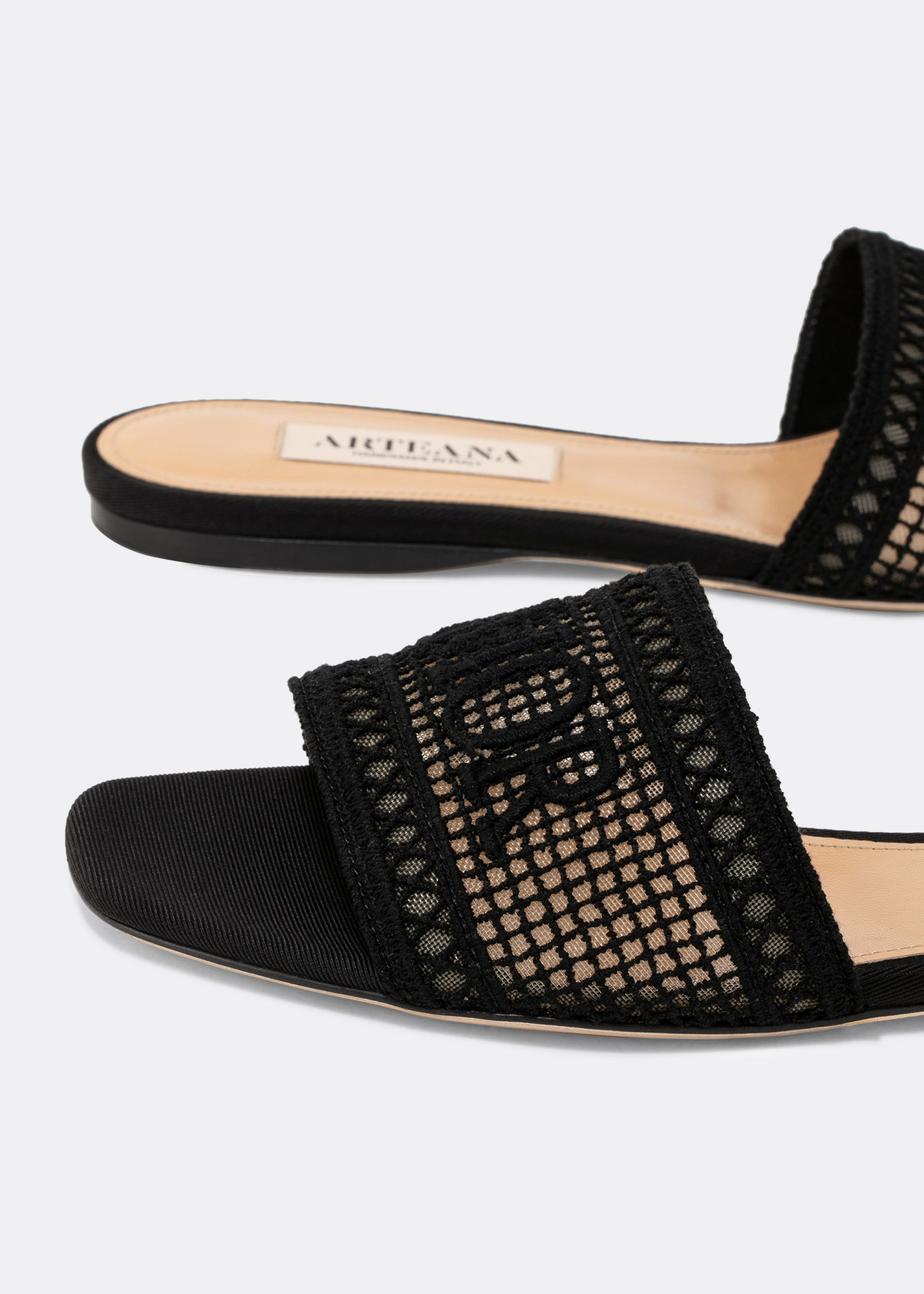 

Roma flat mules, Black