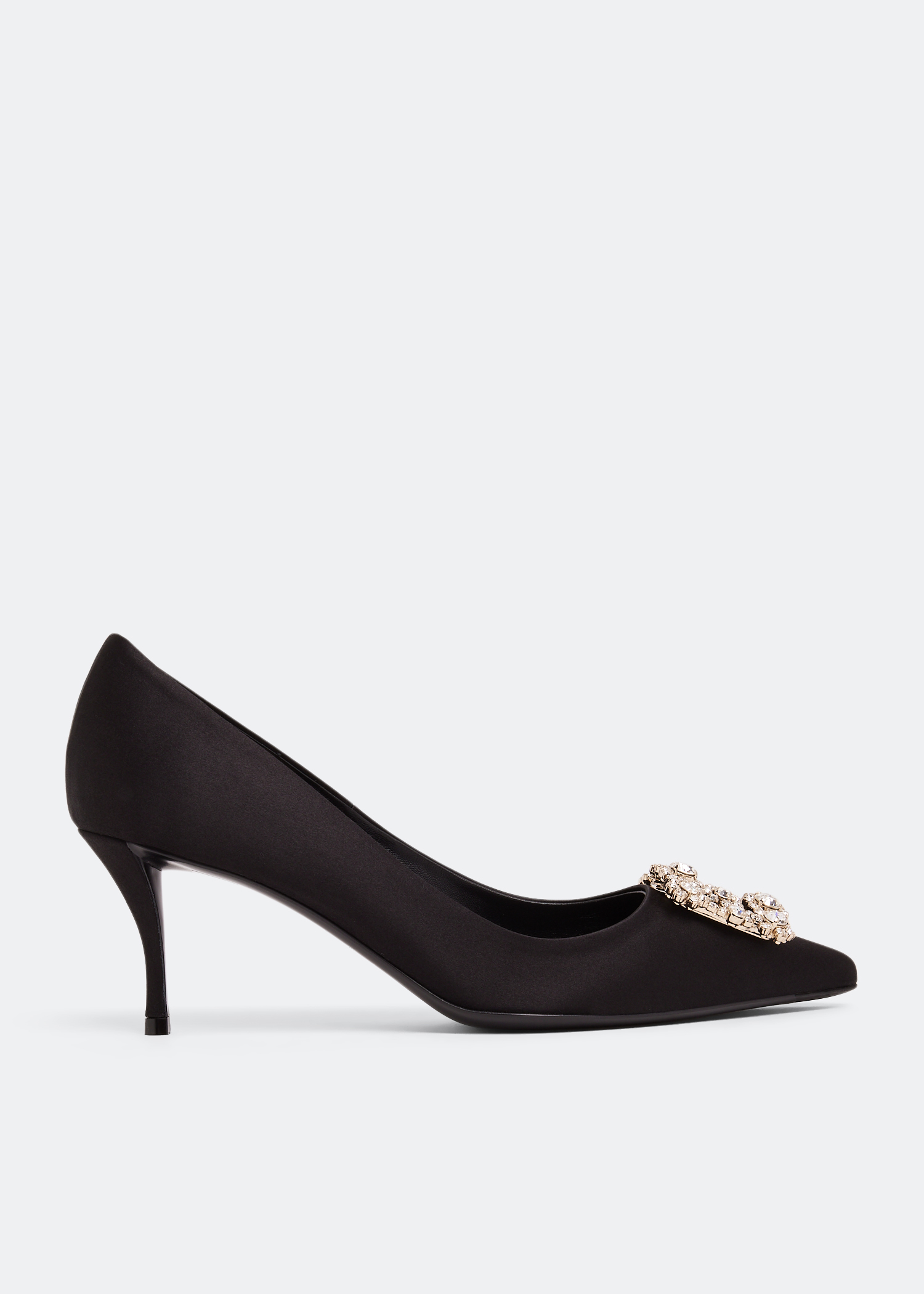 

Flower strass buckle pumps, Black