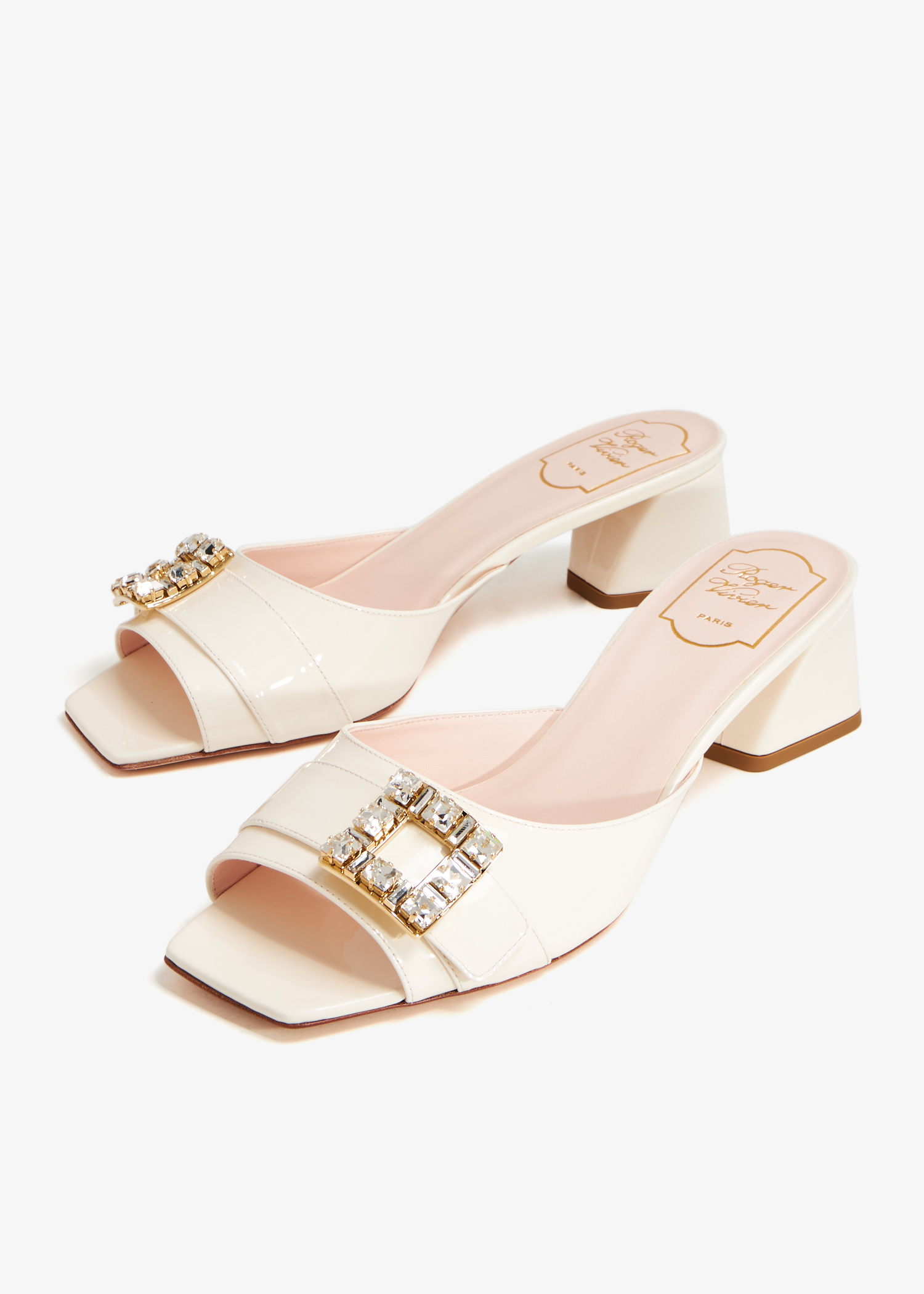 Roger Vivier Bikiviv Strass Buckle mules for Women White in UAE