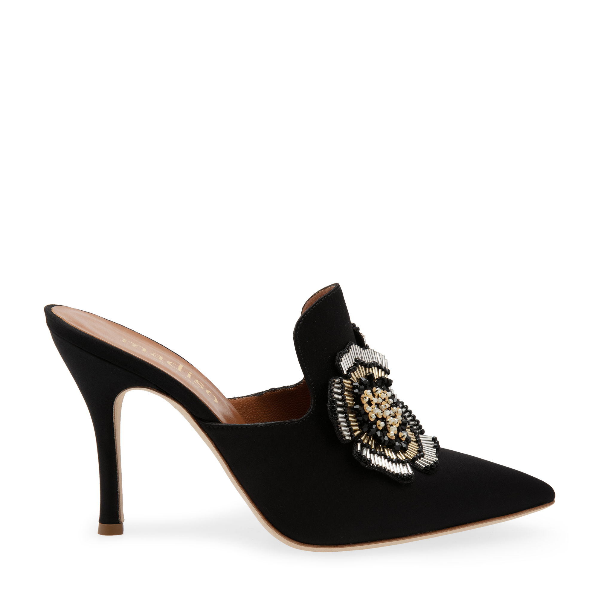 

Versailles Flower mules, Black