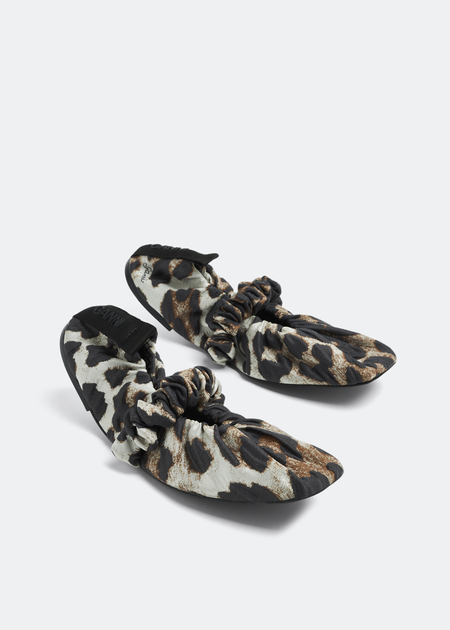 Ganni Scrunchie ballerinas for Women - Animal print in Qatar