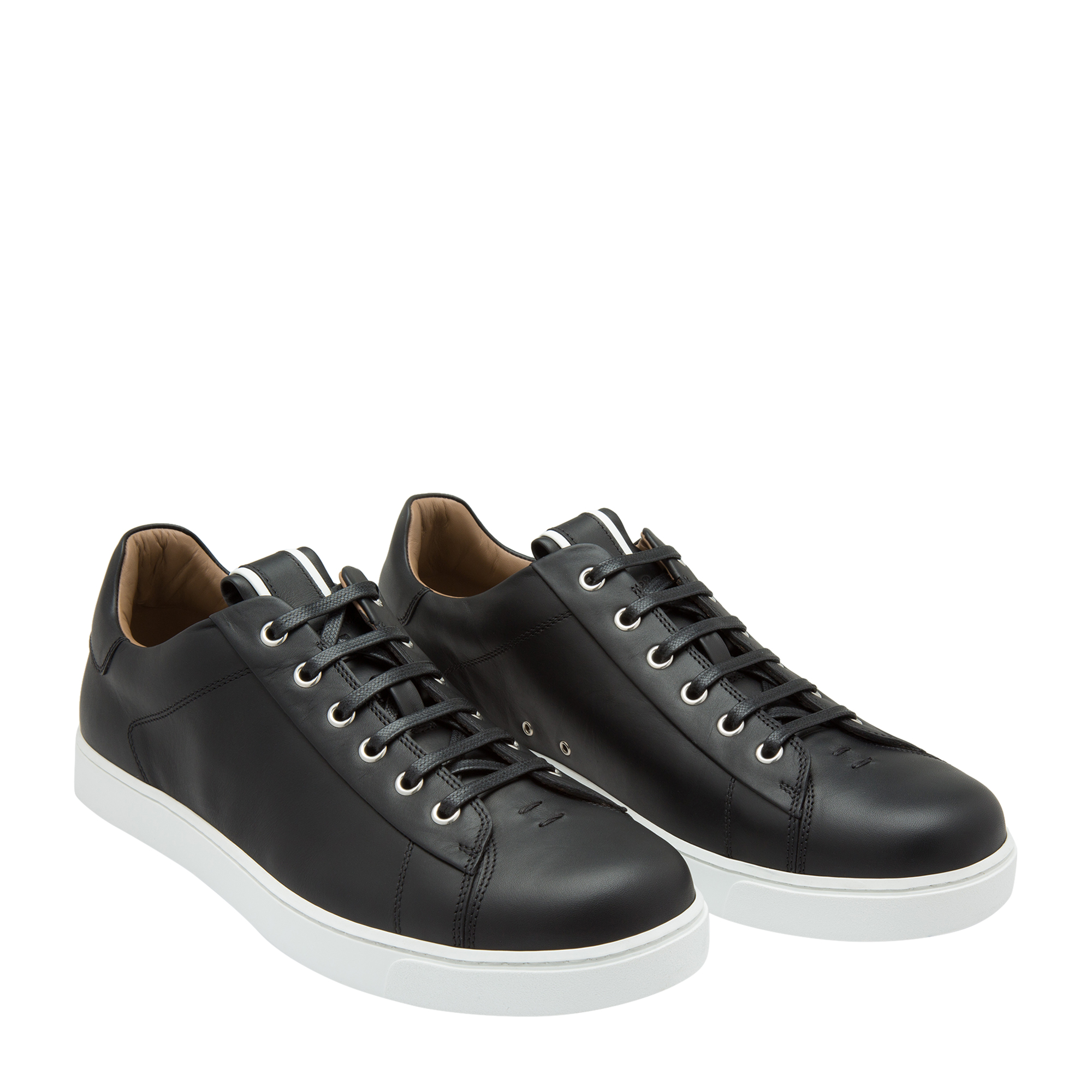 

Low-top leather sneakers, Black