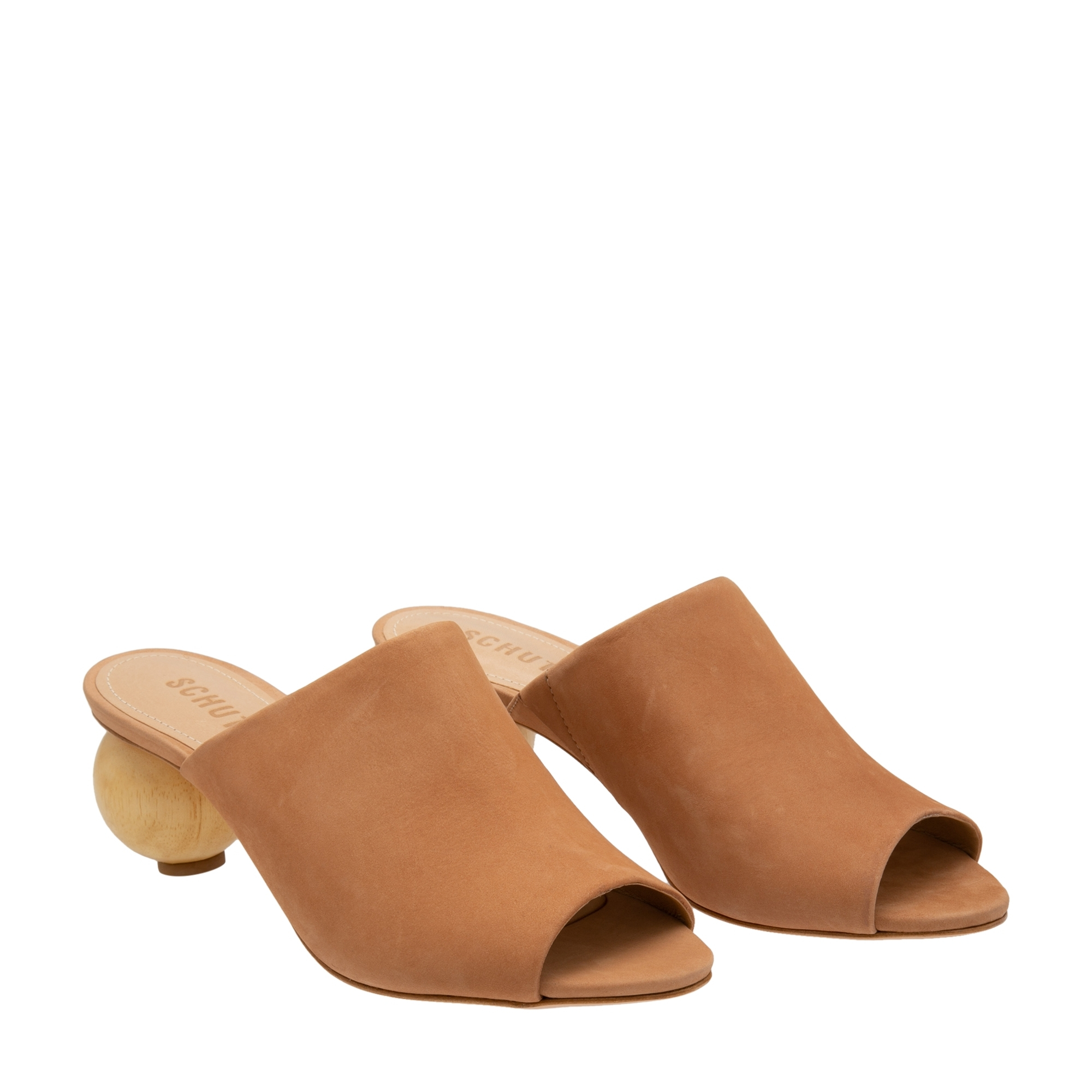 

Open-toe mules, Beige