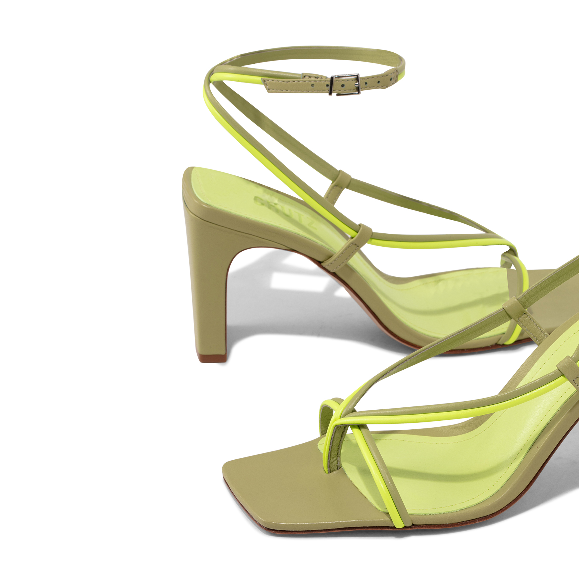 

Leather sandals, Green