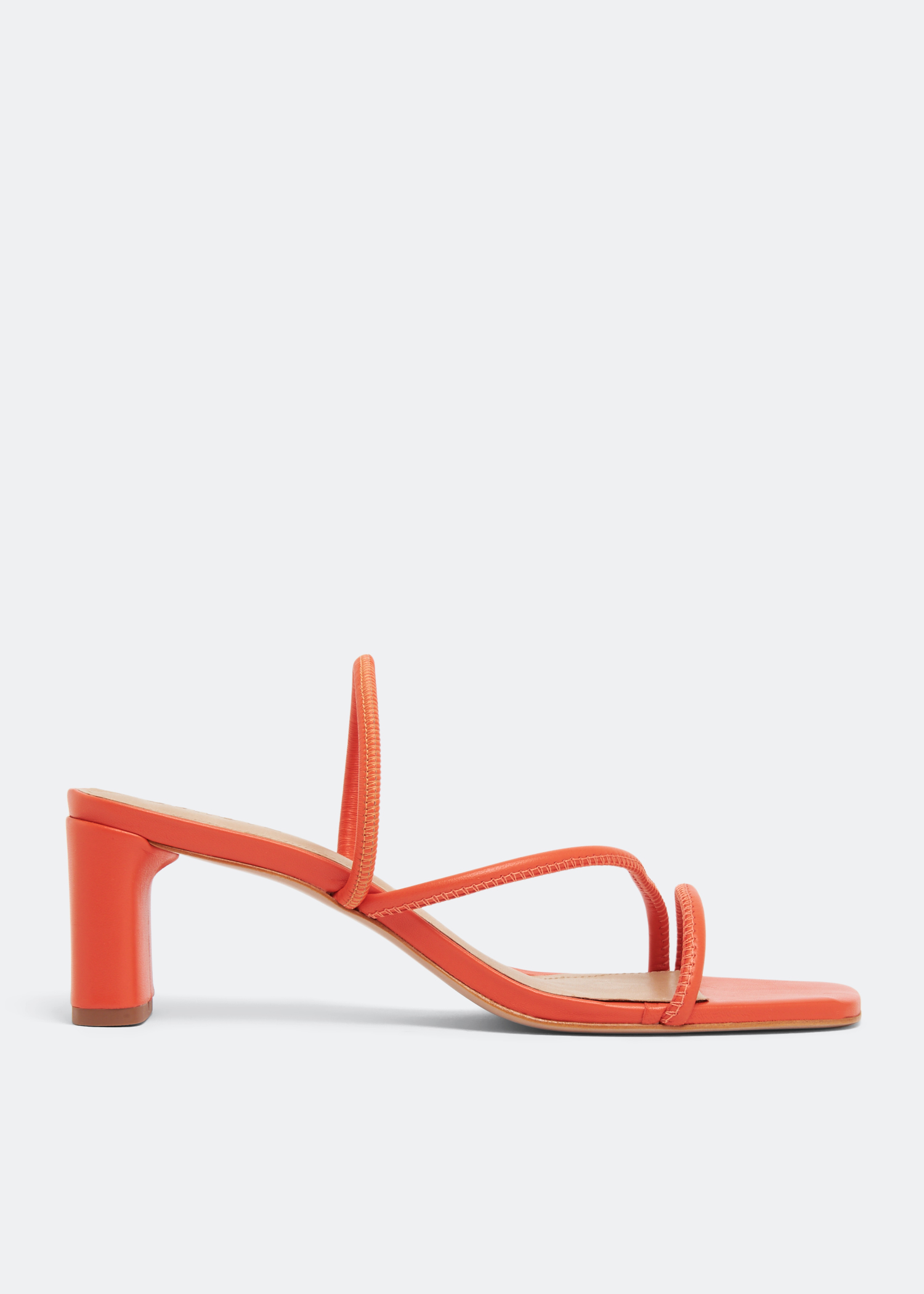 Schutz Chessie mid sandals for Women - Orange in UAE | Level Shoes