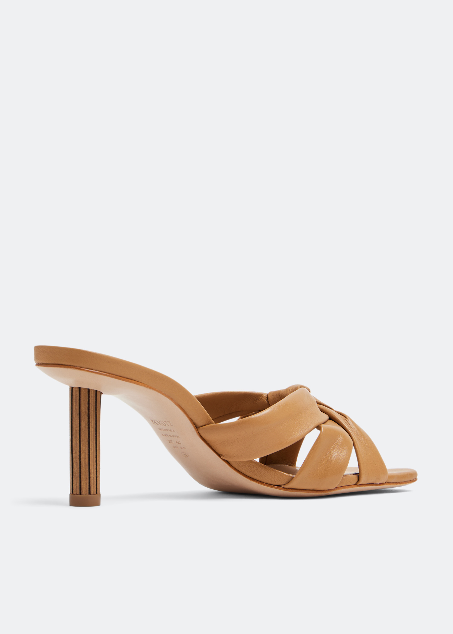 Schutz Mindy Pin heel mules for Women - Brown in KSA | Level Shoes