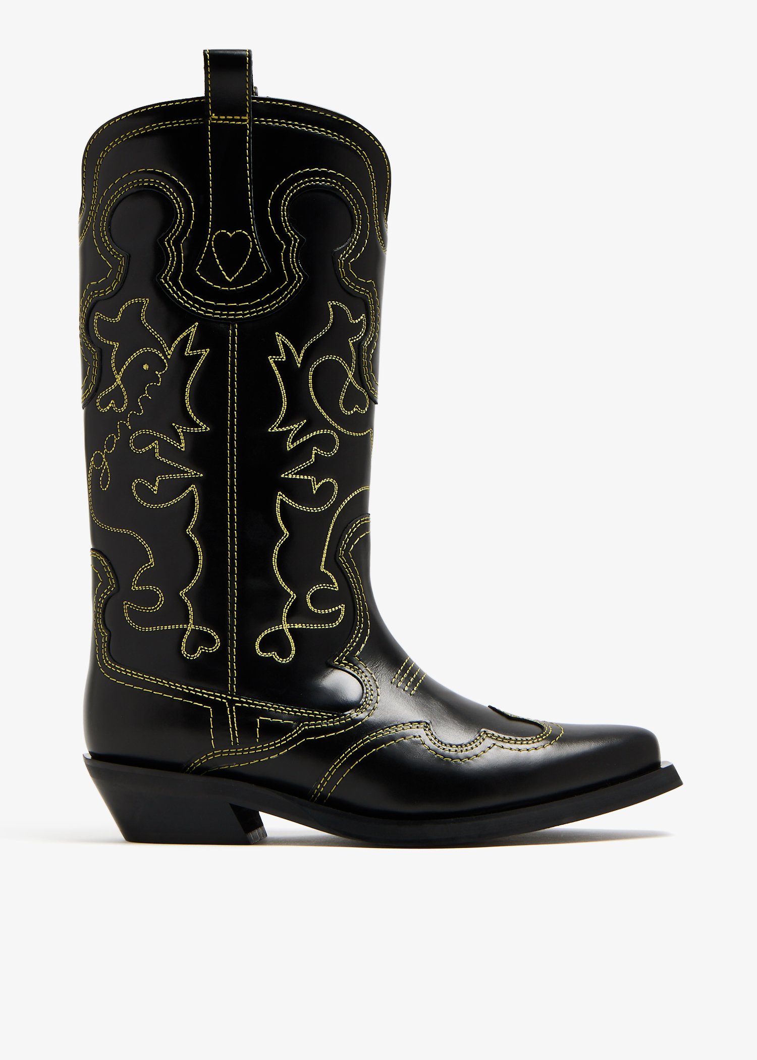 

Embroidered Western boots, Black